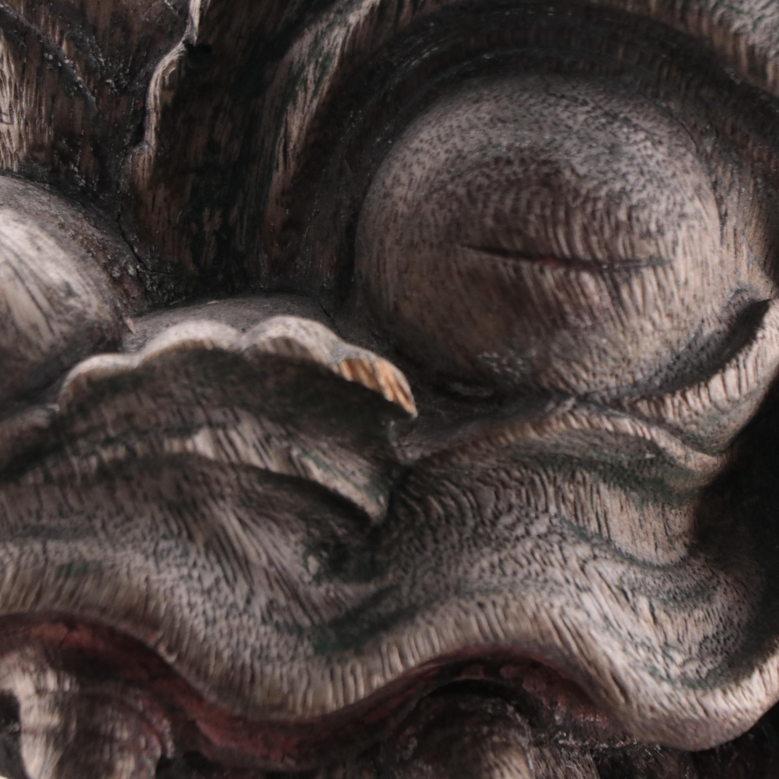 Large Meiji Period Japanese Wooden Shishi, 19th Century