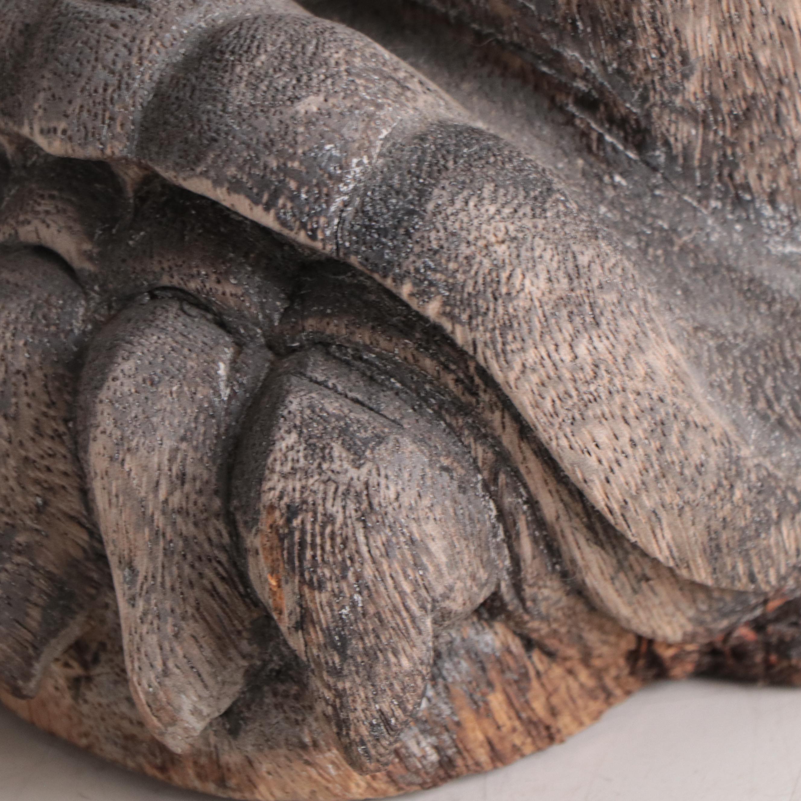 Large Meiji Period Japanese Wooden Shishi, 19th Century