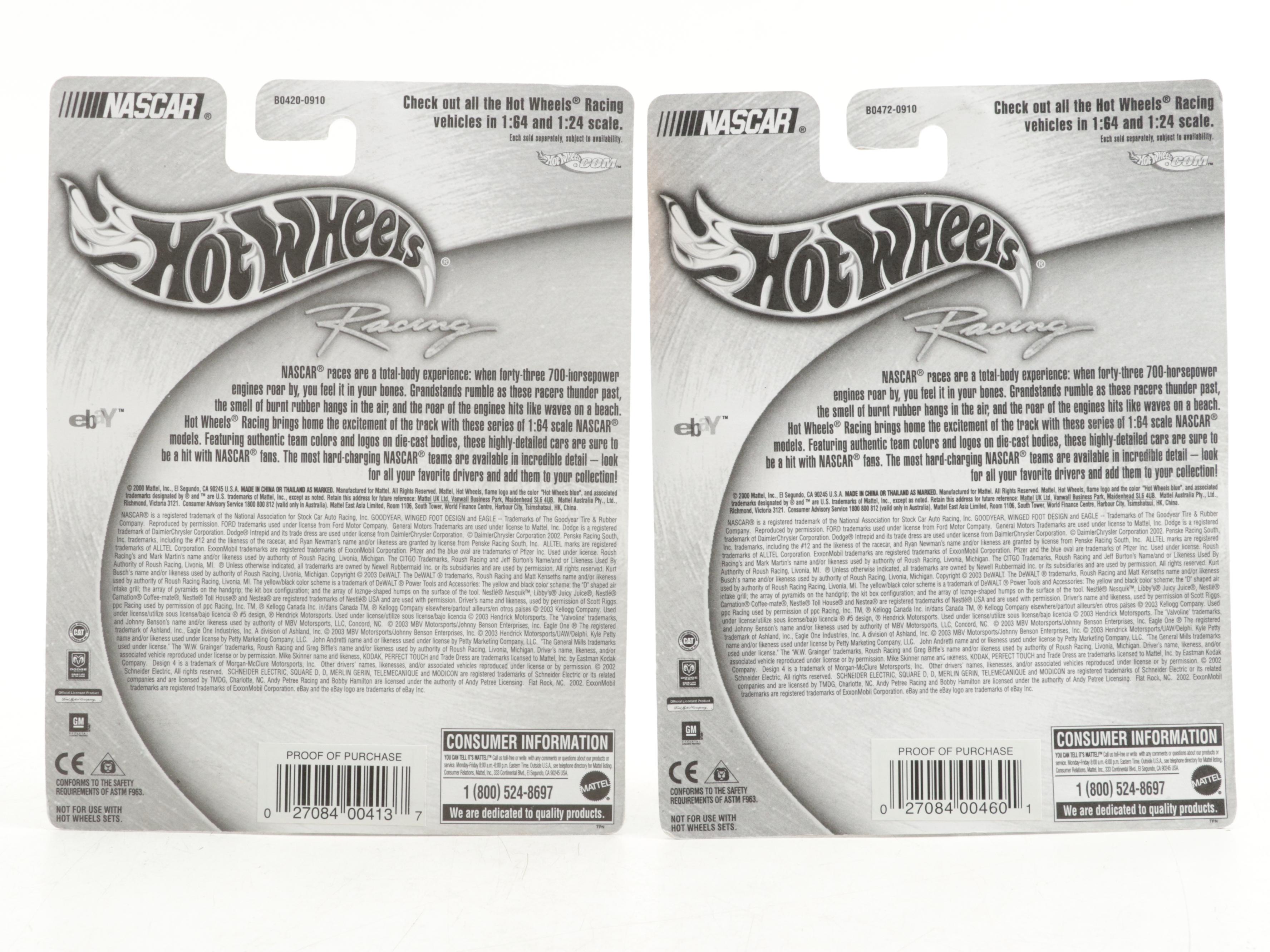 Hot Wheels NASCAR Diecast Stock Cars with Signed Carlos Contreras, More