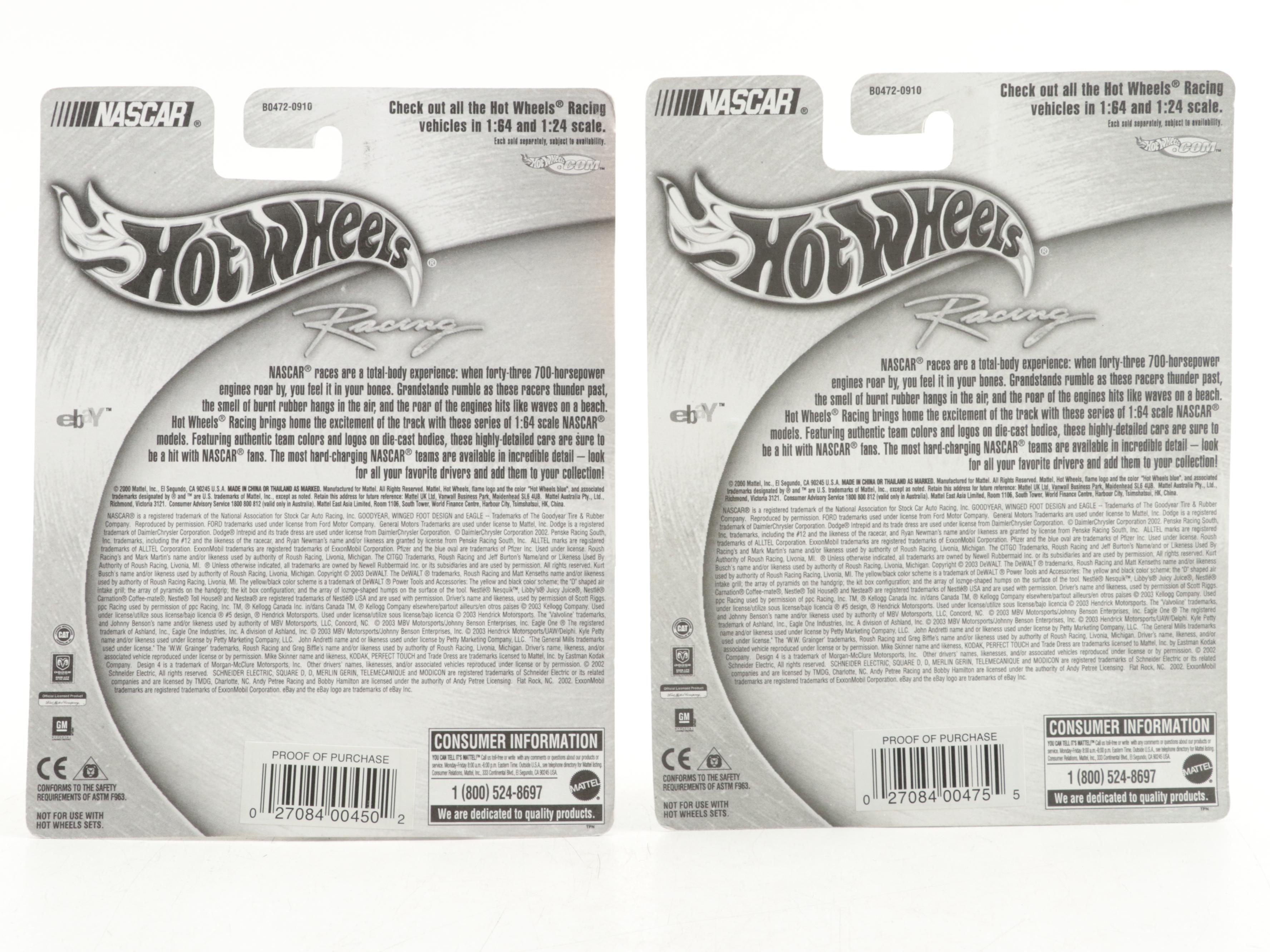 Hot Wheels NASCAR Diecast Stock Cars with Signed Carlos Contreras, More