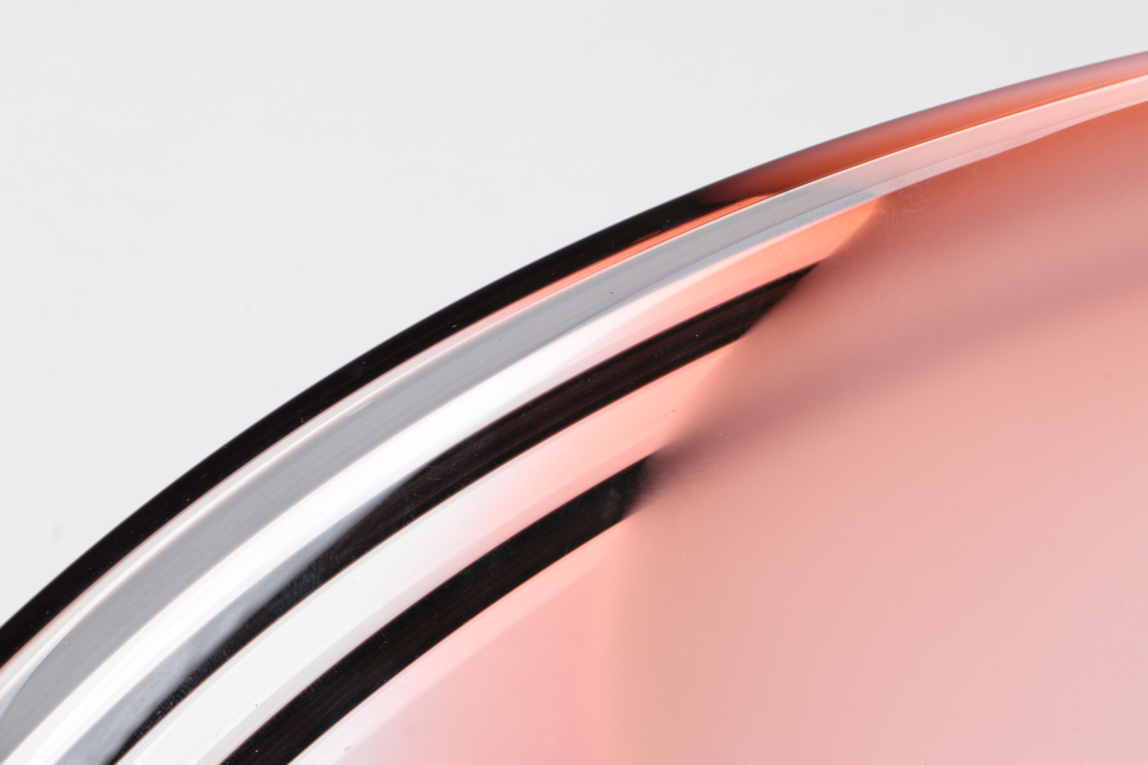 Nicholson Blown Multicolor Studio Art Glass Freeform Point Break Wave Bowl, 1999