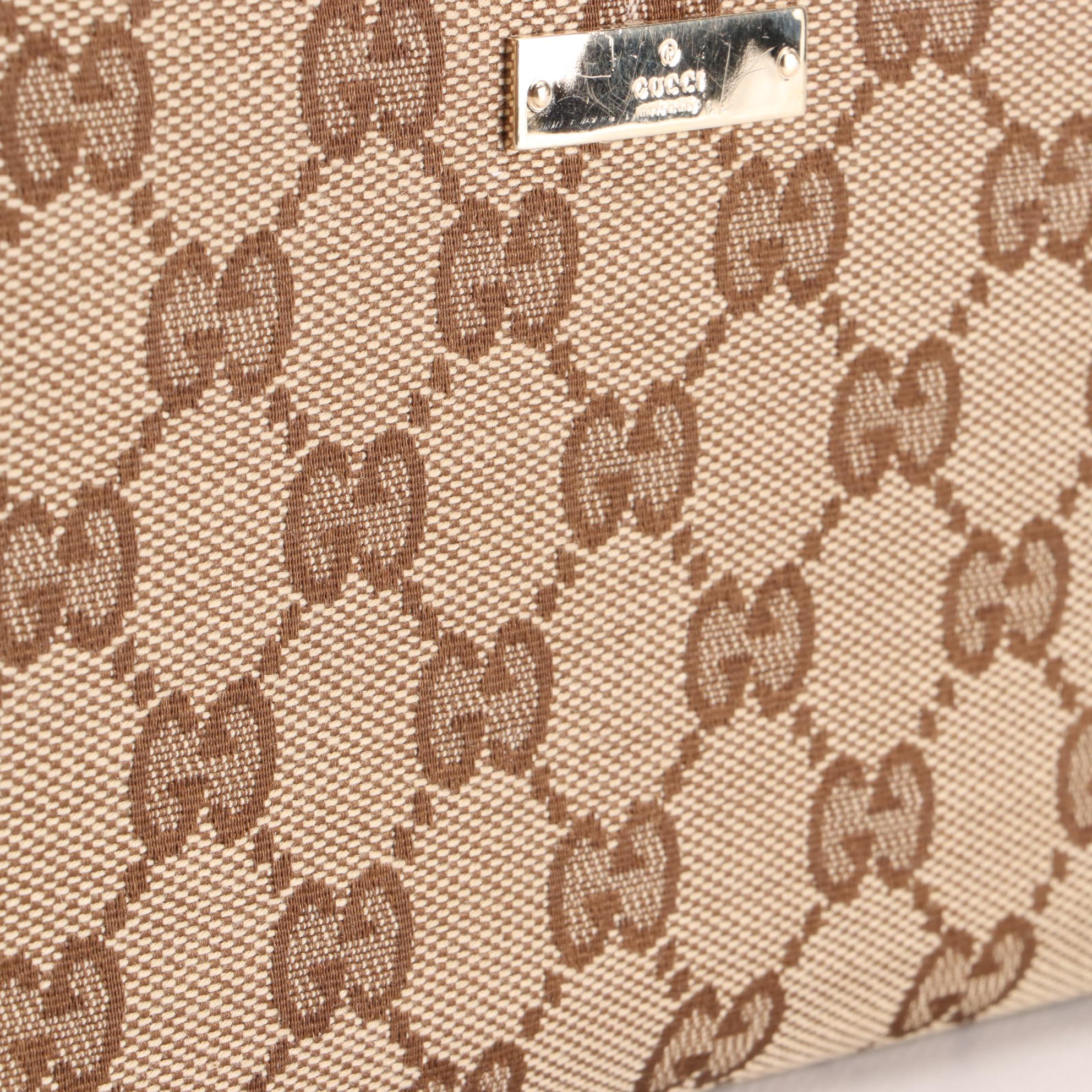 Gucci GG Canvas and Leather Zip Wallet