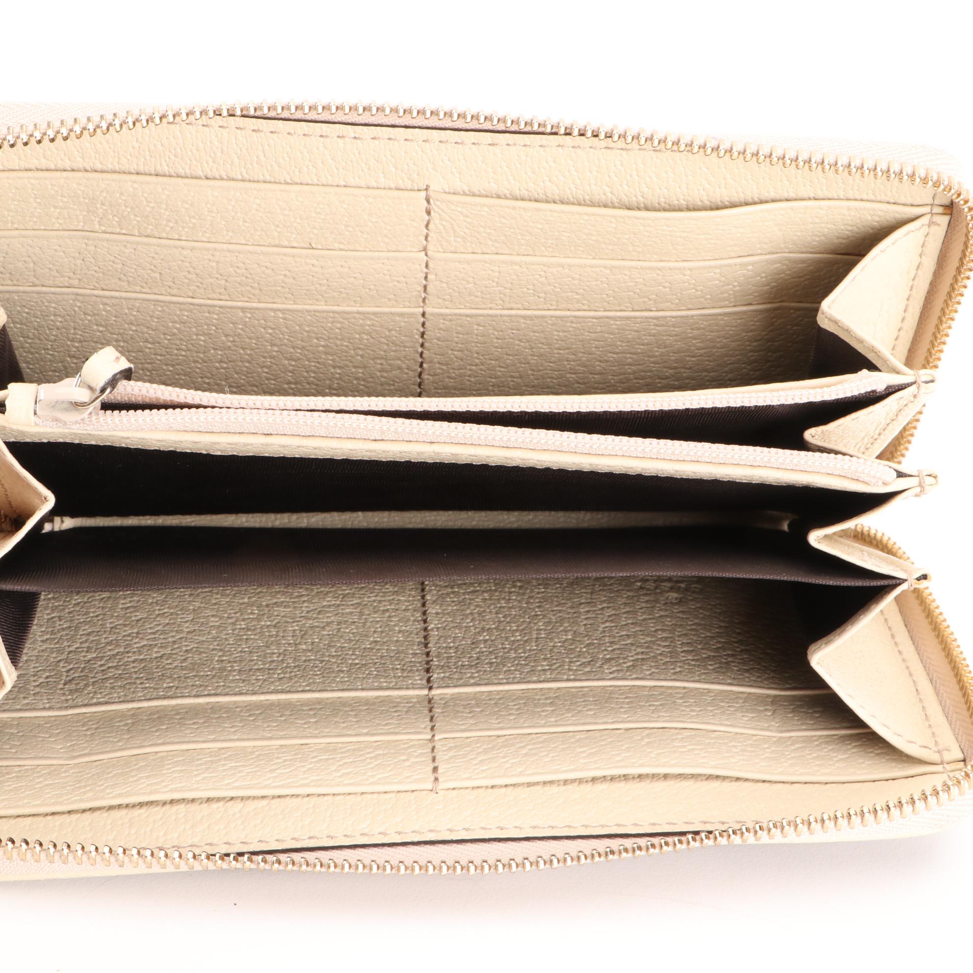 Gucci GG Canvas and Leather Zip Wallet