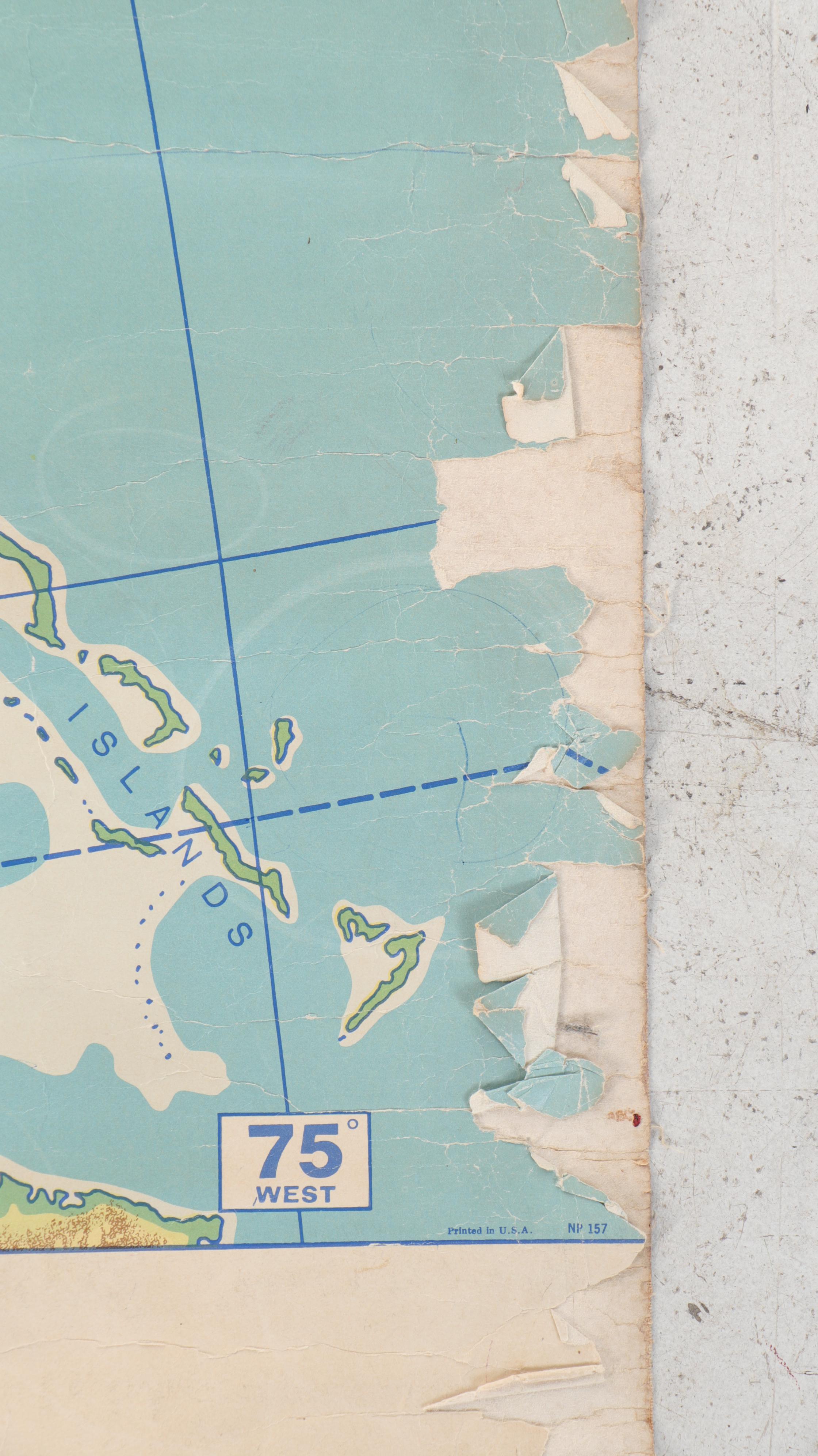 Cram's Physical-Political Map of the United States Classroom Pull Down Map