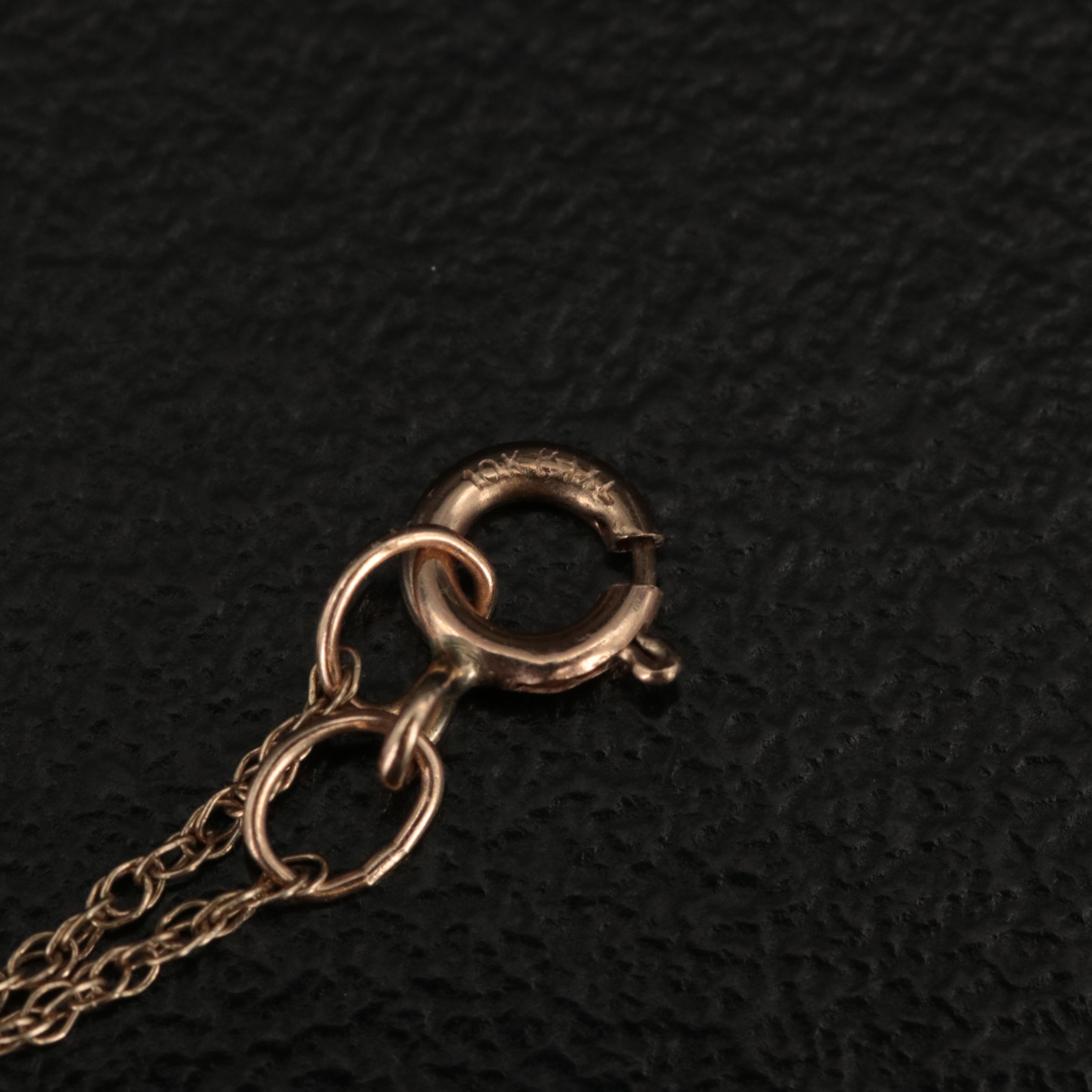 10K Emerald Cross Pendant and Chain