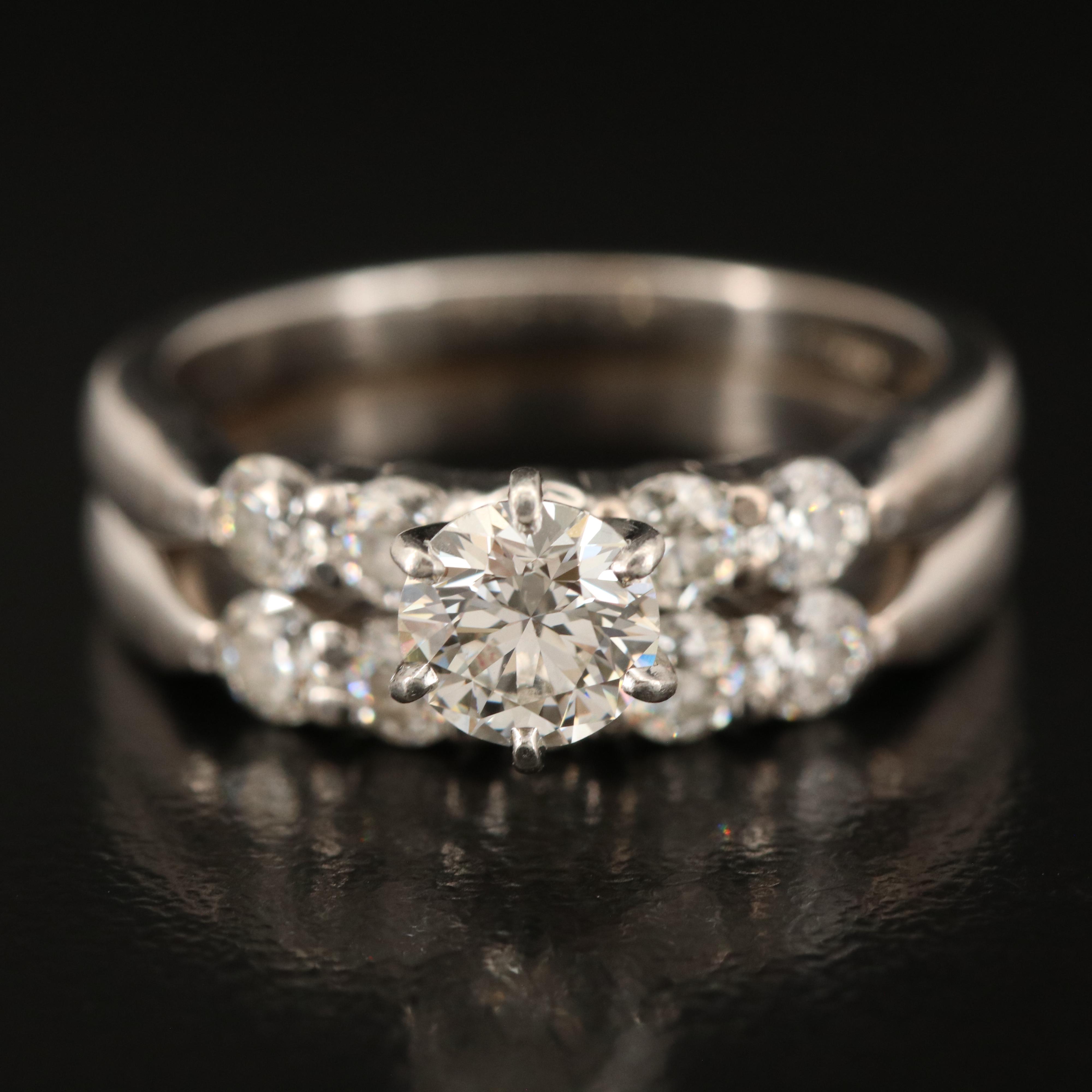 Hearts on Fire 18K 1.70 CTW Diamond Ring with Platinum Center