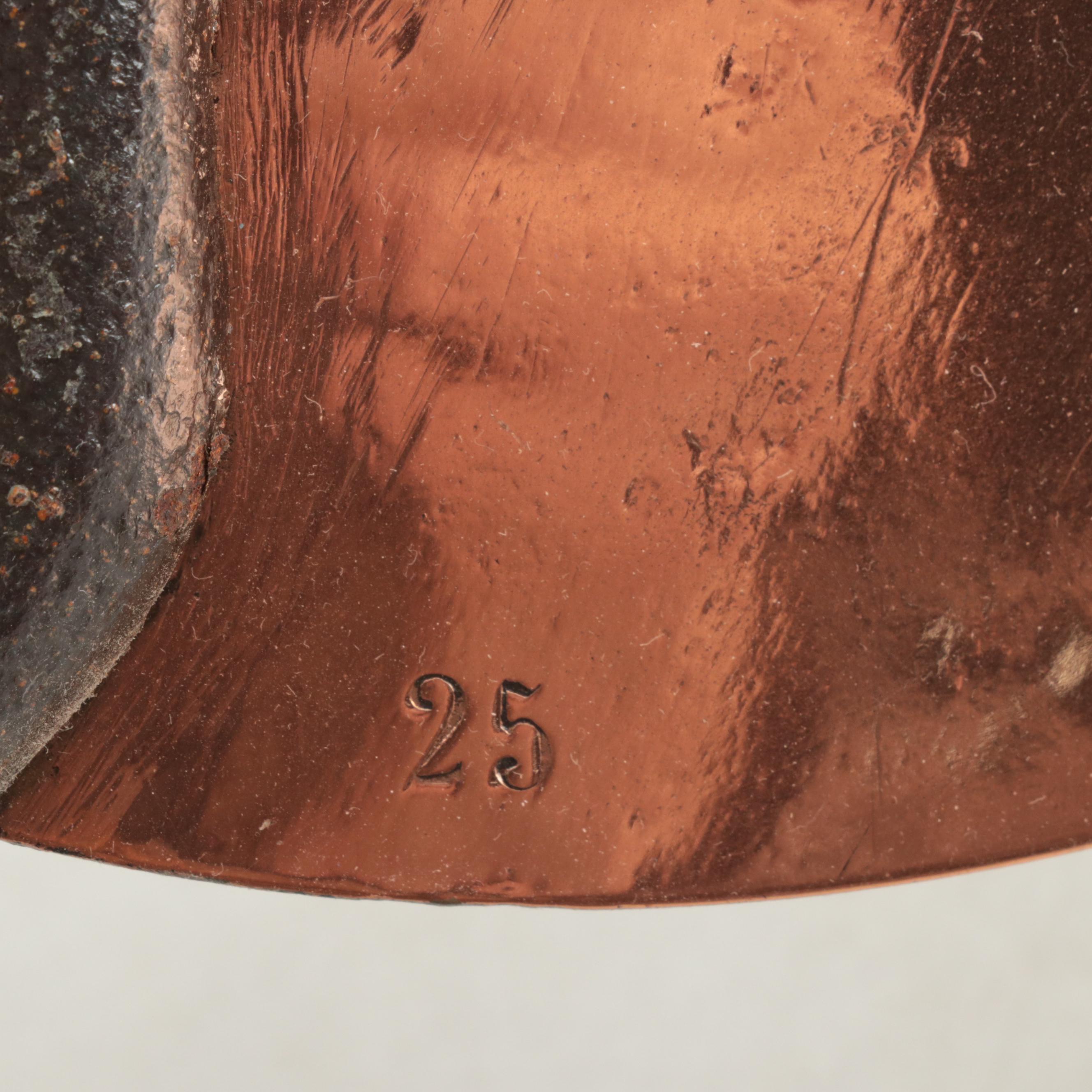 Cast Iron Handled Copper Cooking Pots and  French Style Flat Lids