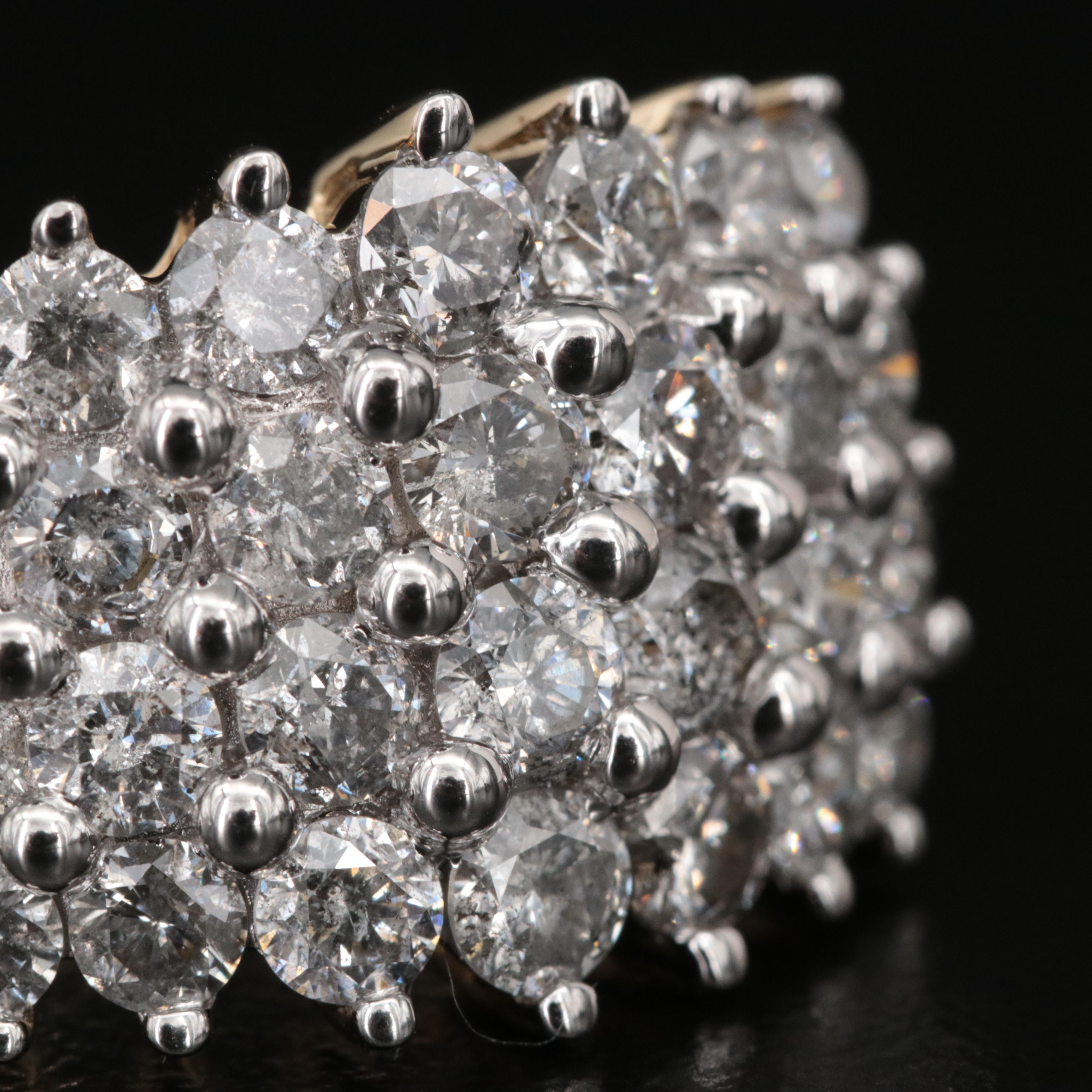 14K 3.00 CTW Diamond Multi-Row Ring