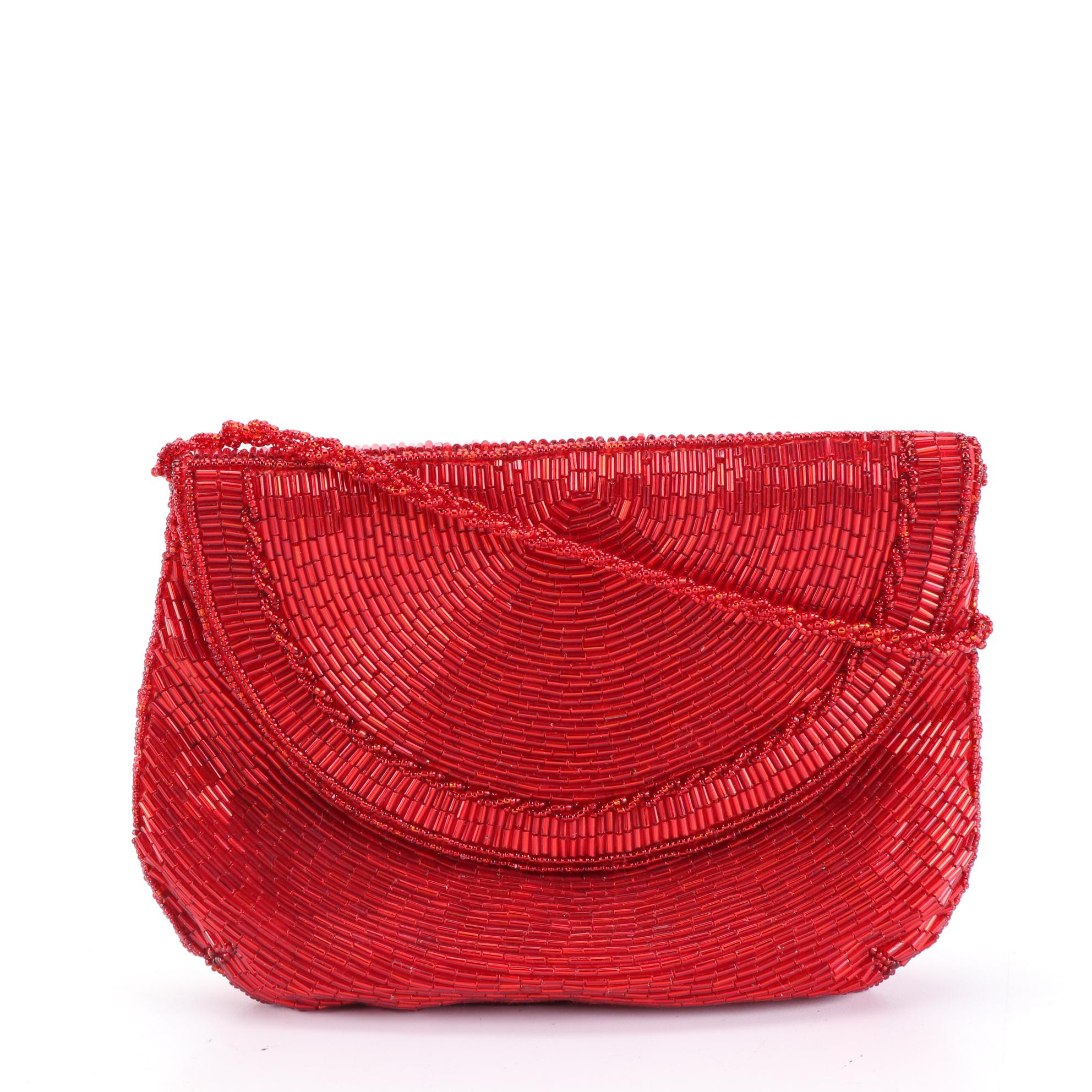 Small Beaded Flap Shoulder Bags and Beaded Hair Comb