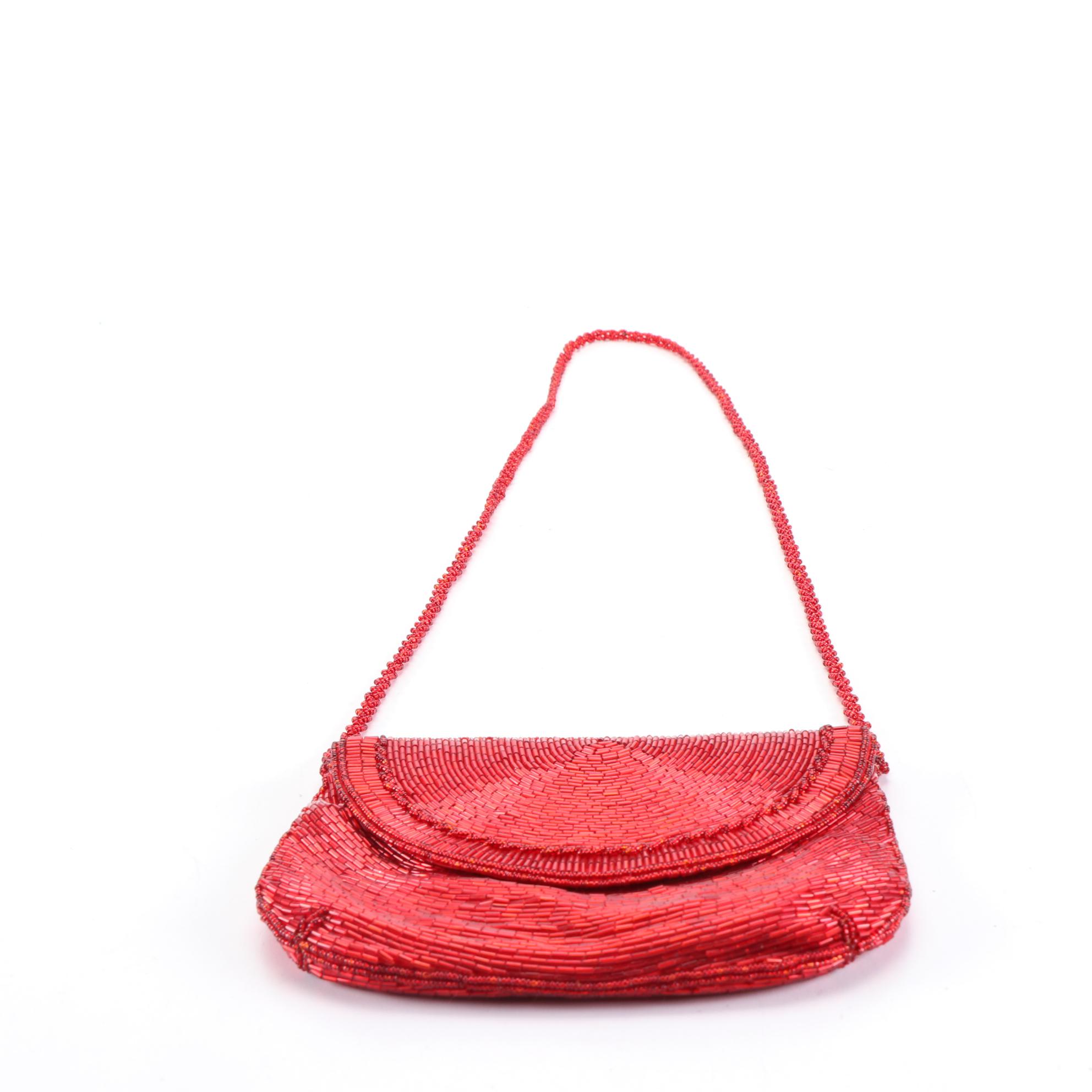 Small Beaded Flap Shoulder Bags and Beaded Hair Comb