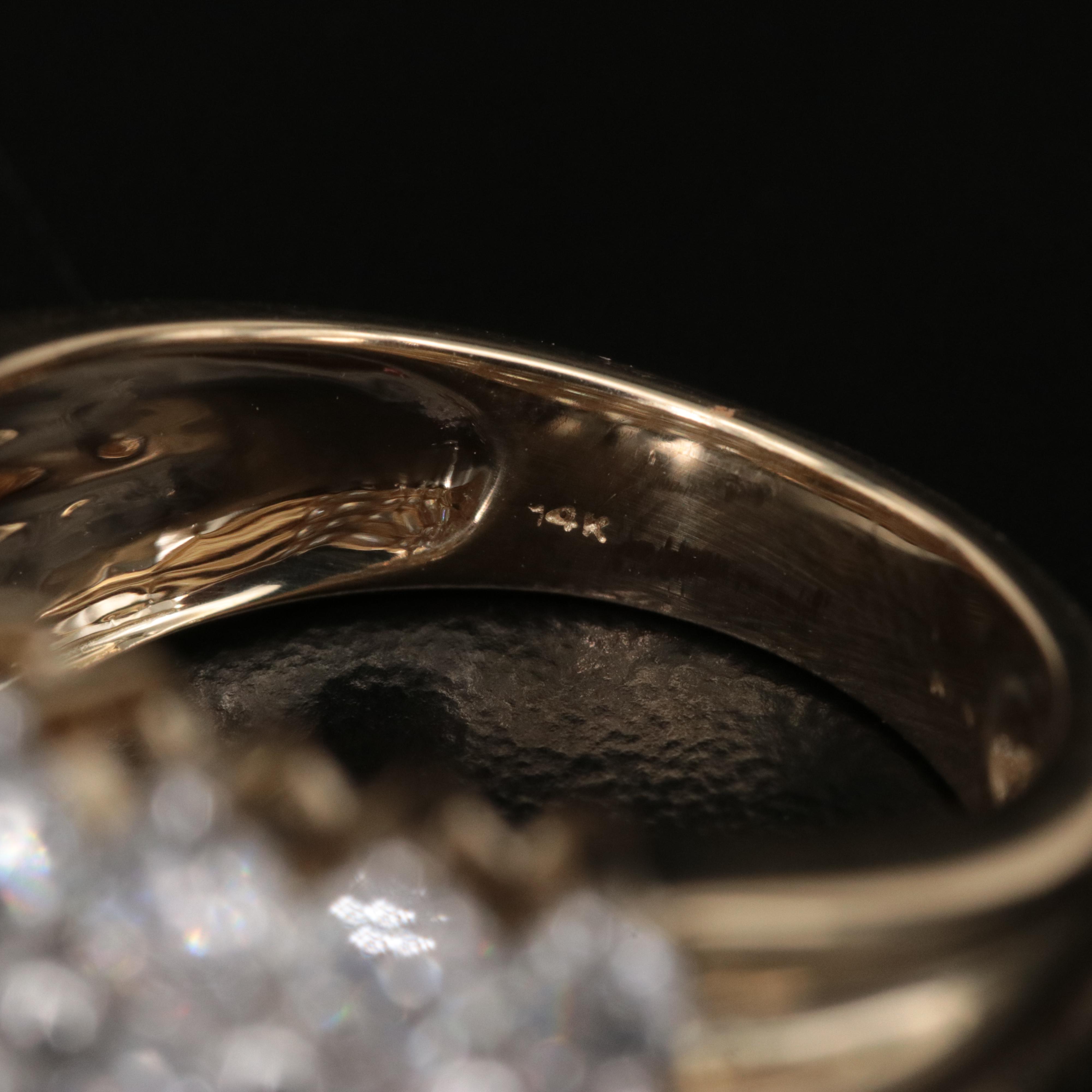 14K 3.00 CTW Diamond Multi-Row Ring