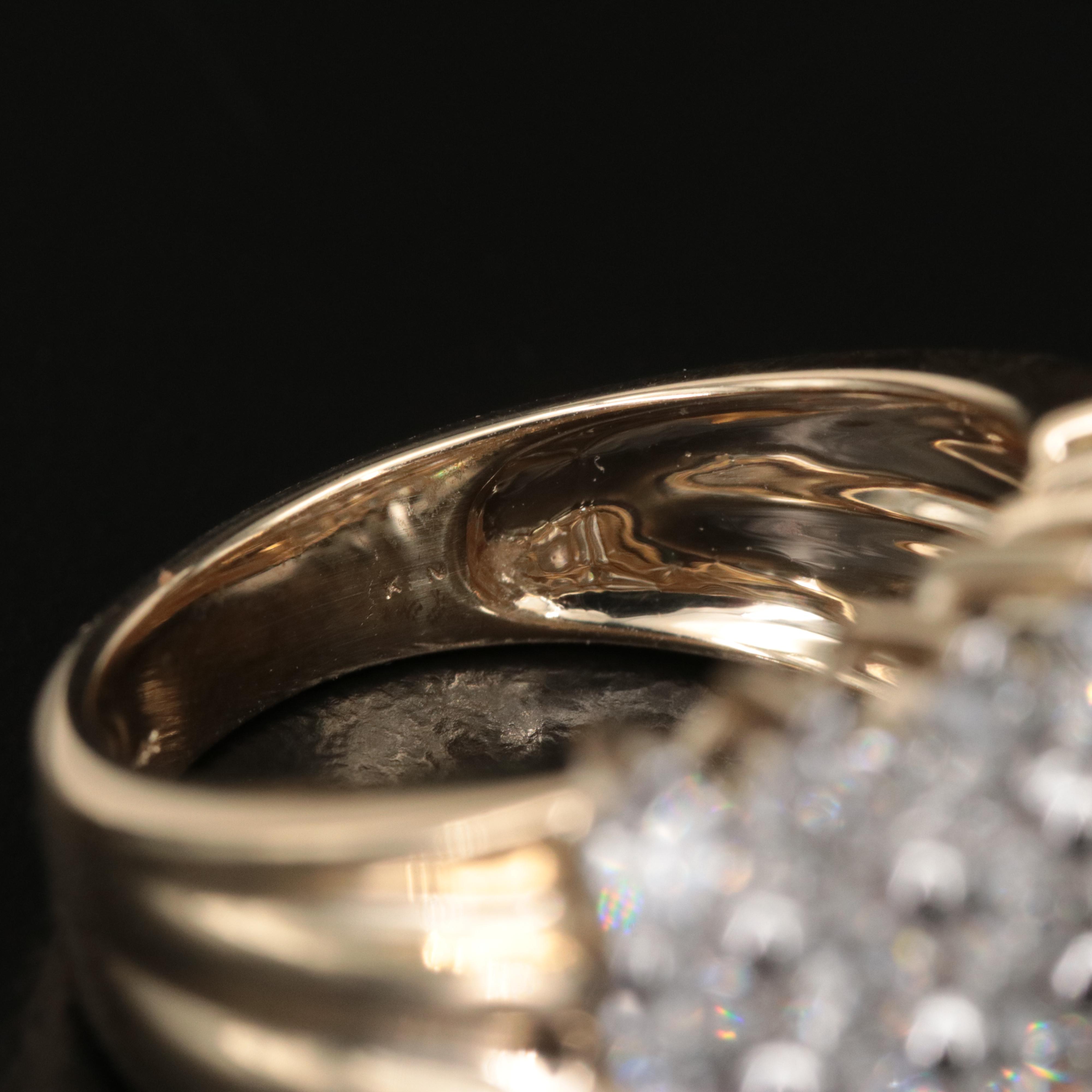 14K 3.00 CTW Diamond Multi-Row Ring