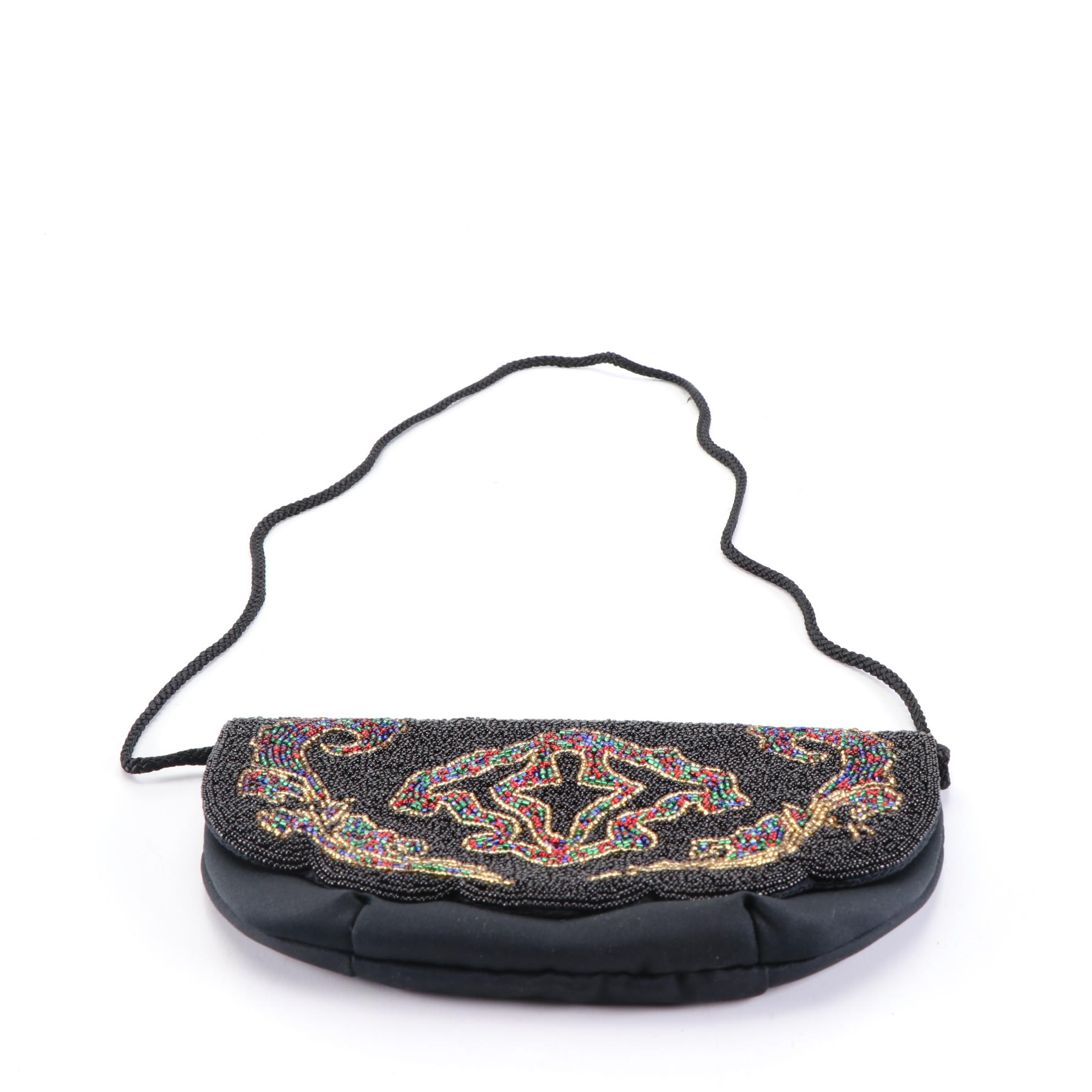 Small Beaded Flap Shoulder Bags and Beaded Hair Comb