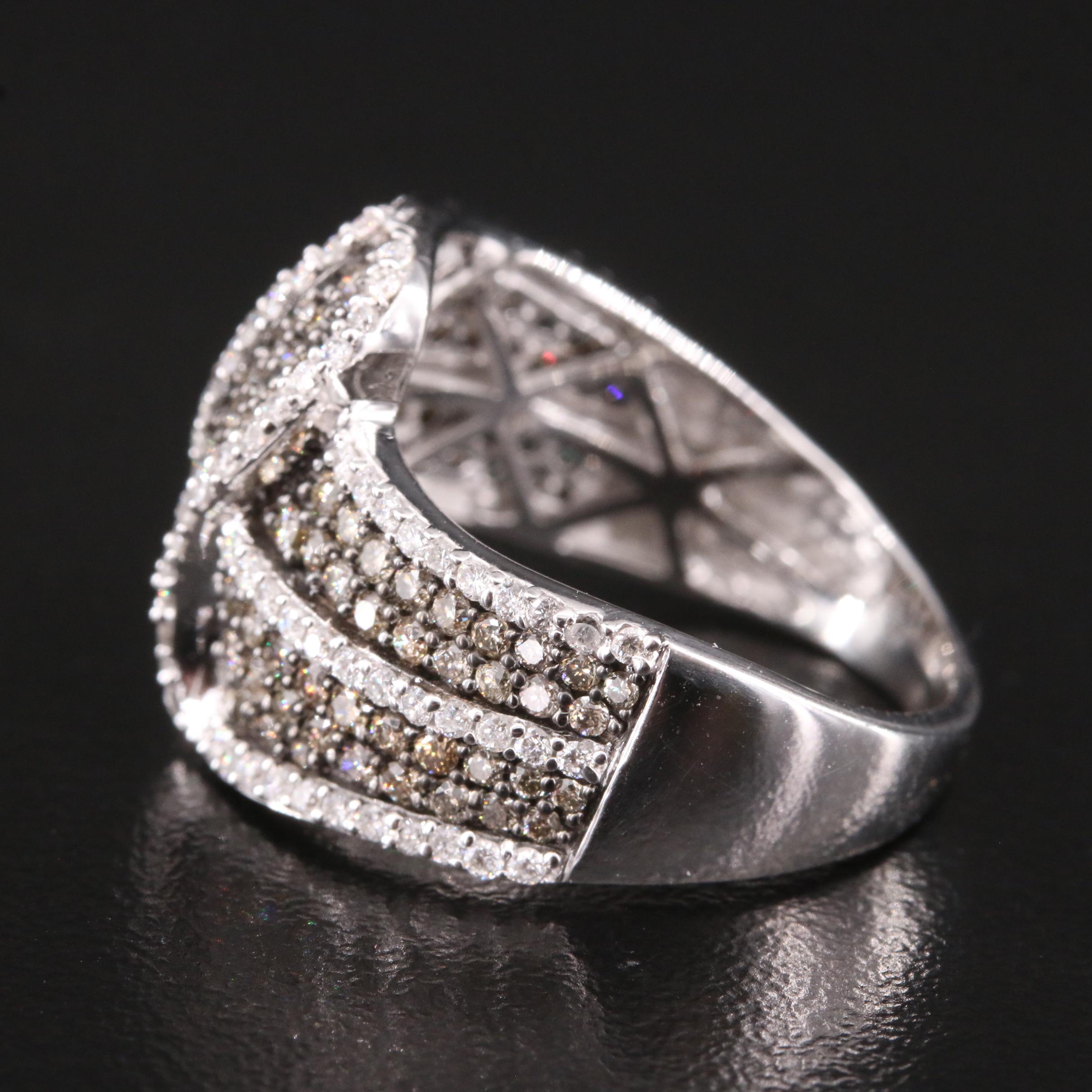 14K 1.41 CTW Diamond Crossover Ring