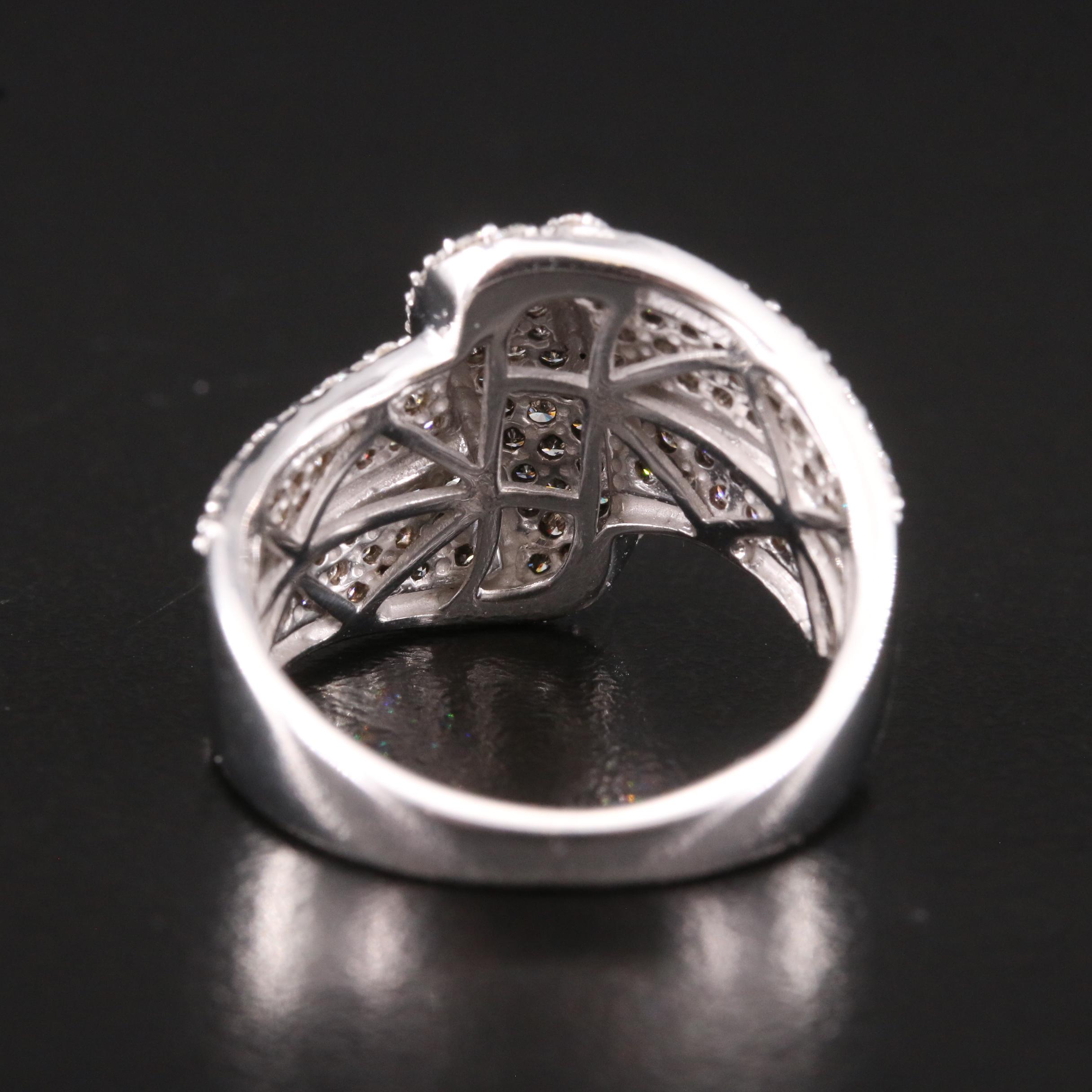 14K 1.41 CTW Diamond Crossover Ring