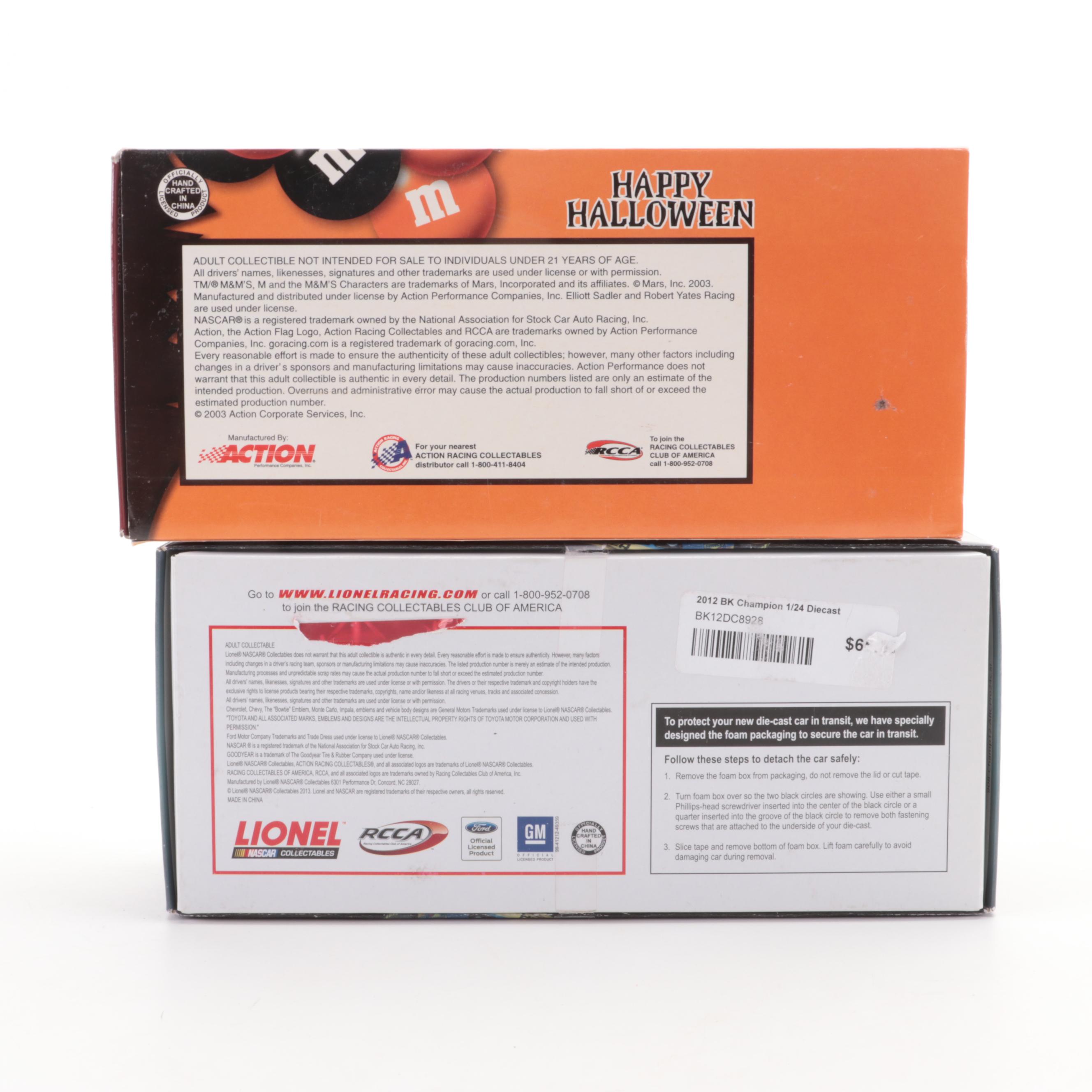 Lionel Racing and Action NASCAR Auto Diecast Racing Cars