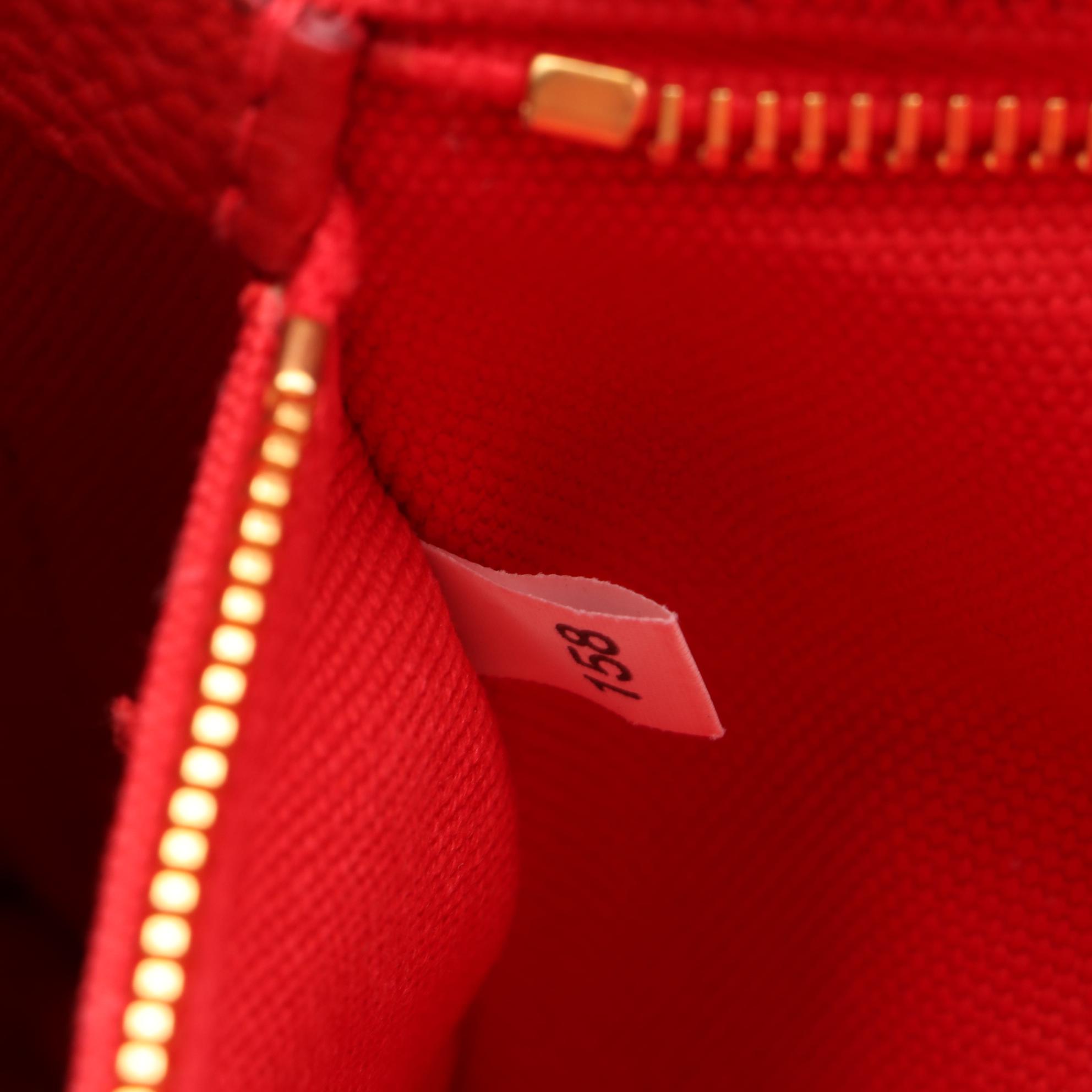 Prada Small Logo Tote in Red Cotton Canvas