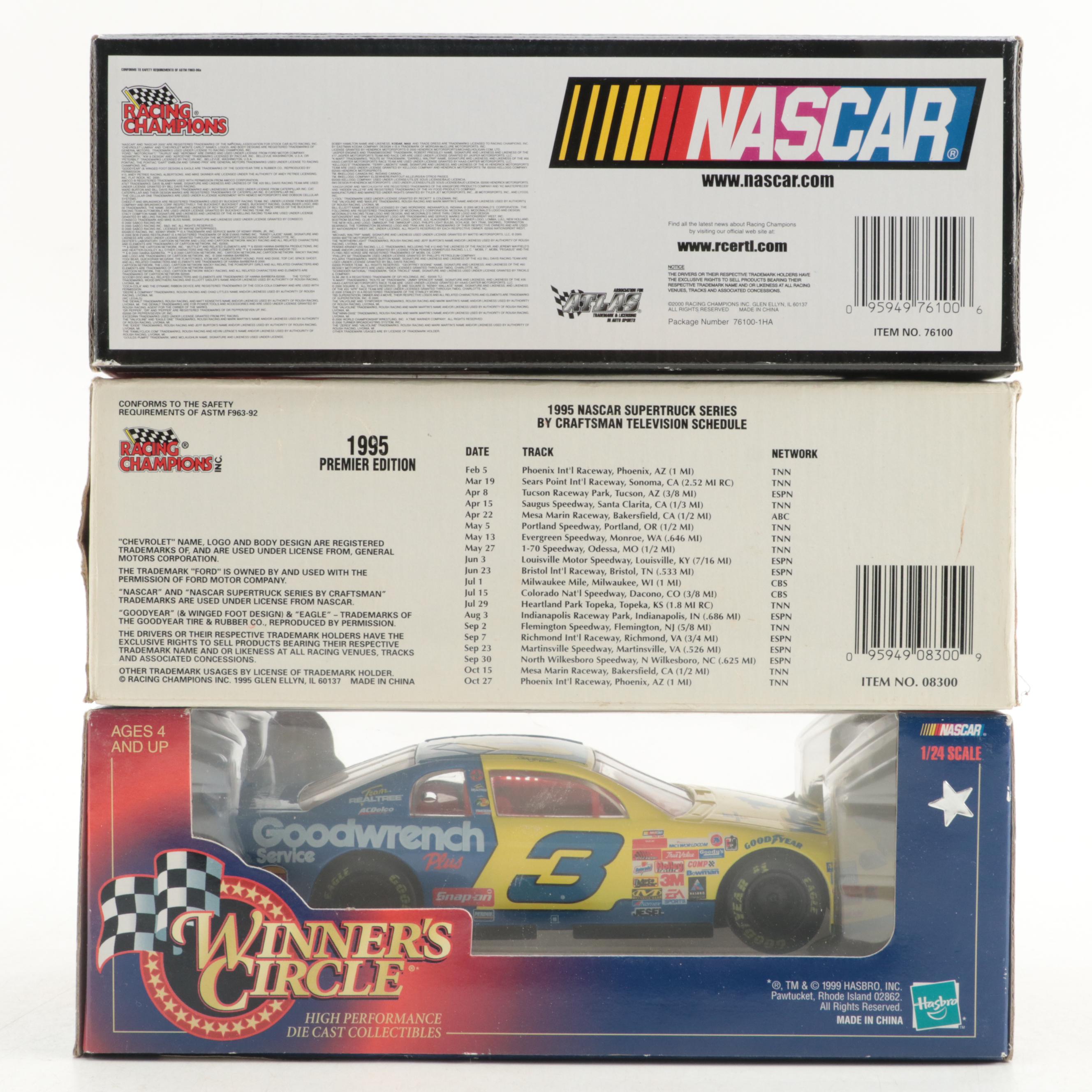 Action, Racing Champions, and Hasbro NASCAR Diecast Racing Cars and Bank