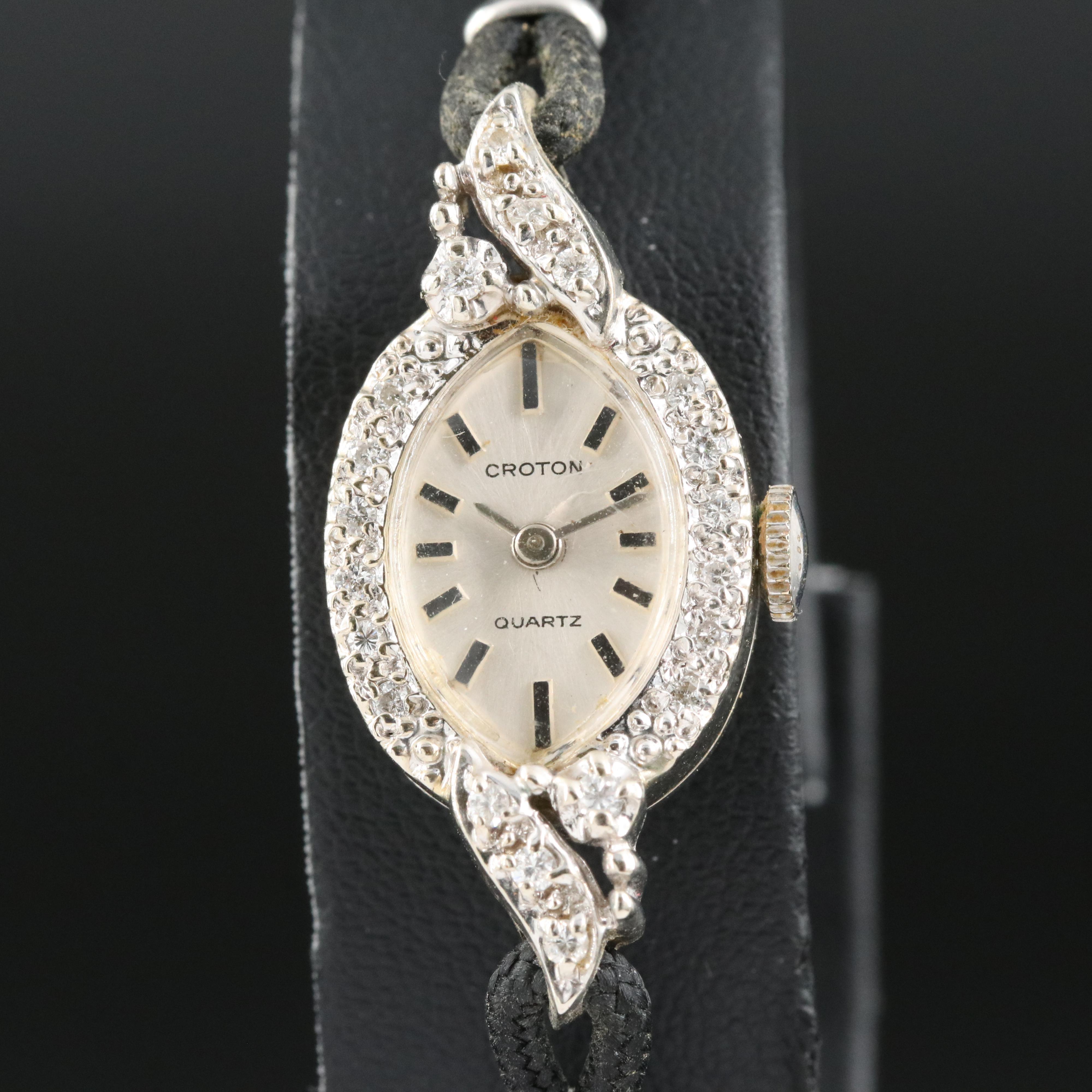 14K and Diamond Croton Quartz Watch