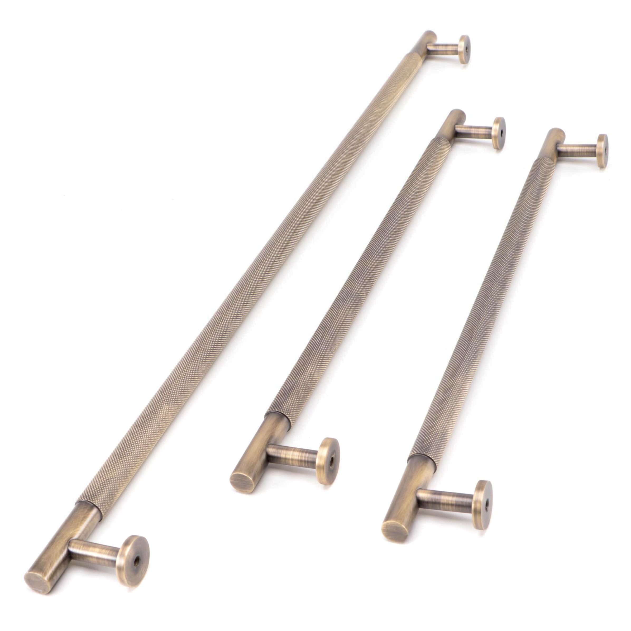 Antiqued Brass Finish Appliance Pulls