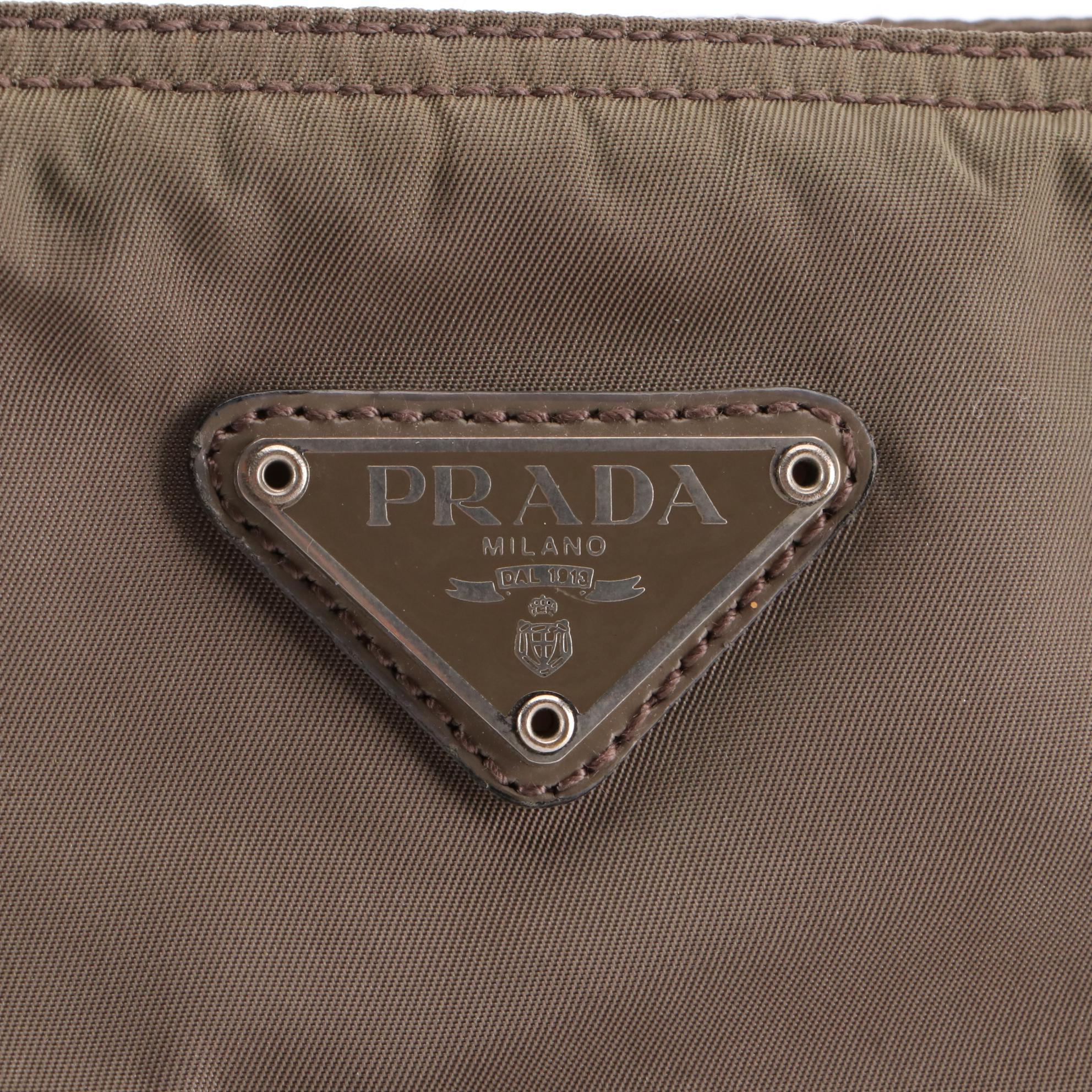 Prada Slim Zip Crossbody Bag in Nylon Gabardine