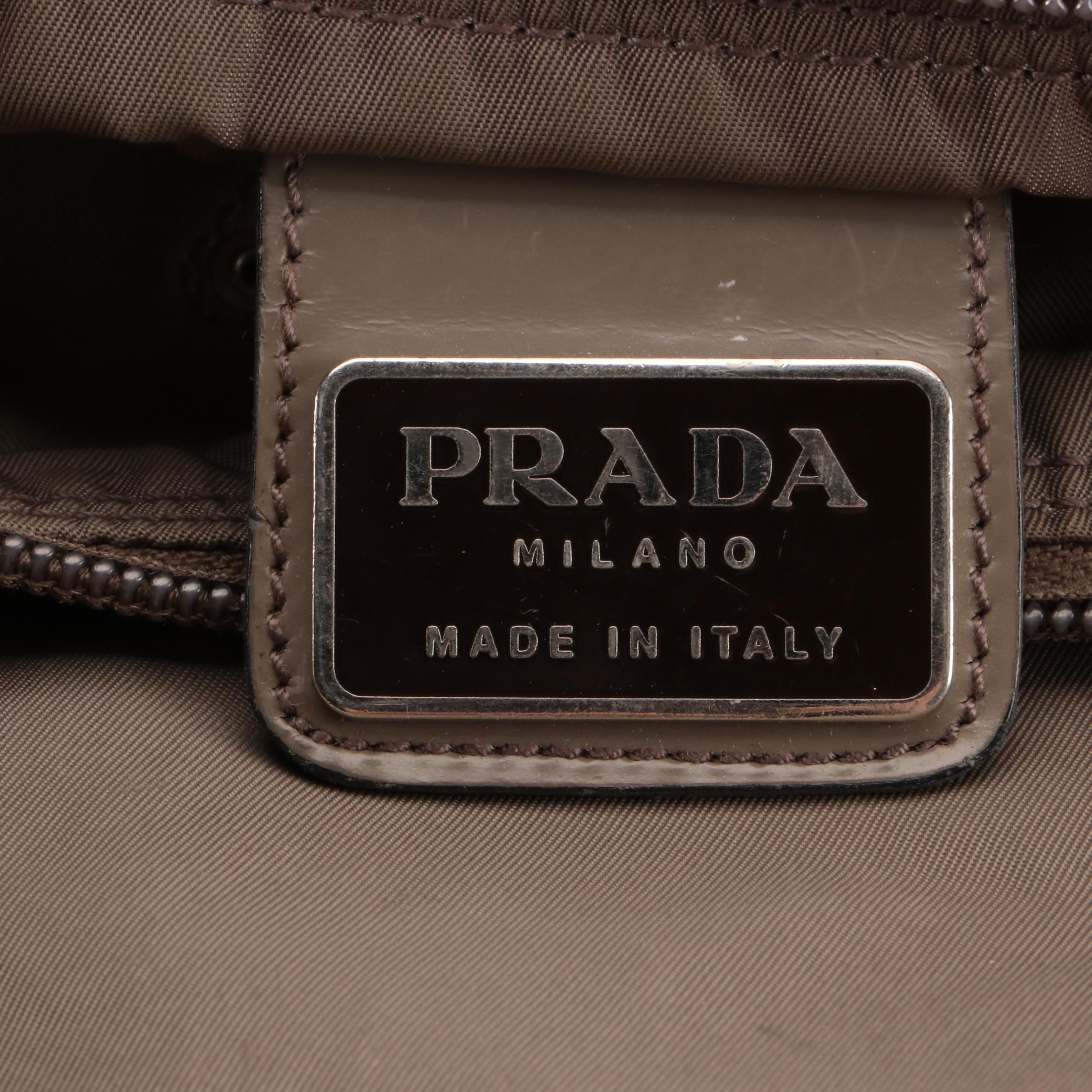 Prada Slim Zip Crossbody Bag in Nylon Gabardine