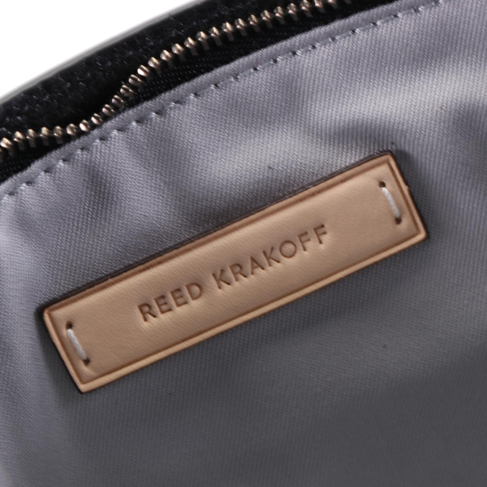 Reed Krakoff Large Atlantique Tote Bag in Black Leather/Distressed Calf Hair