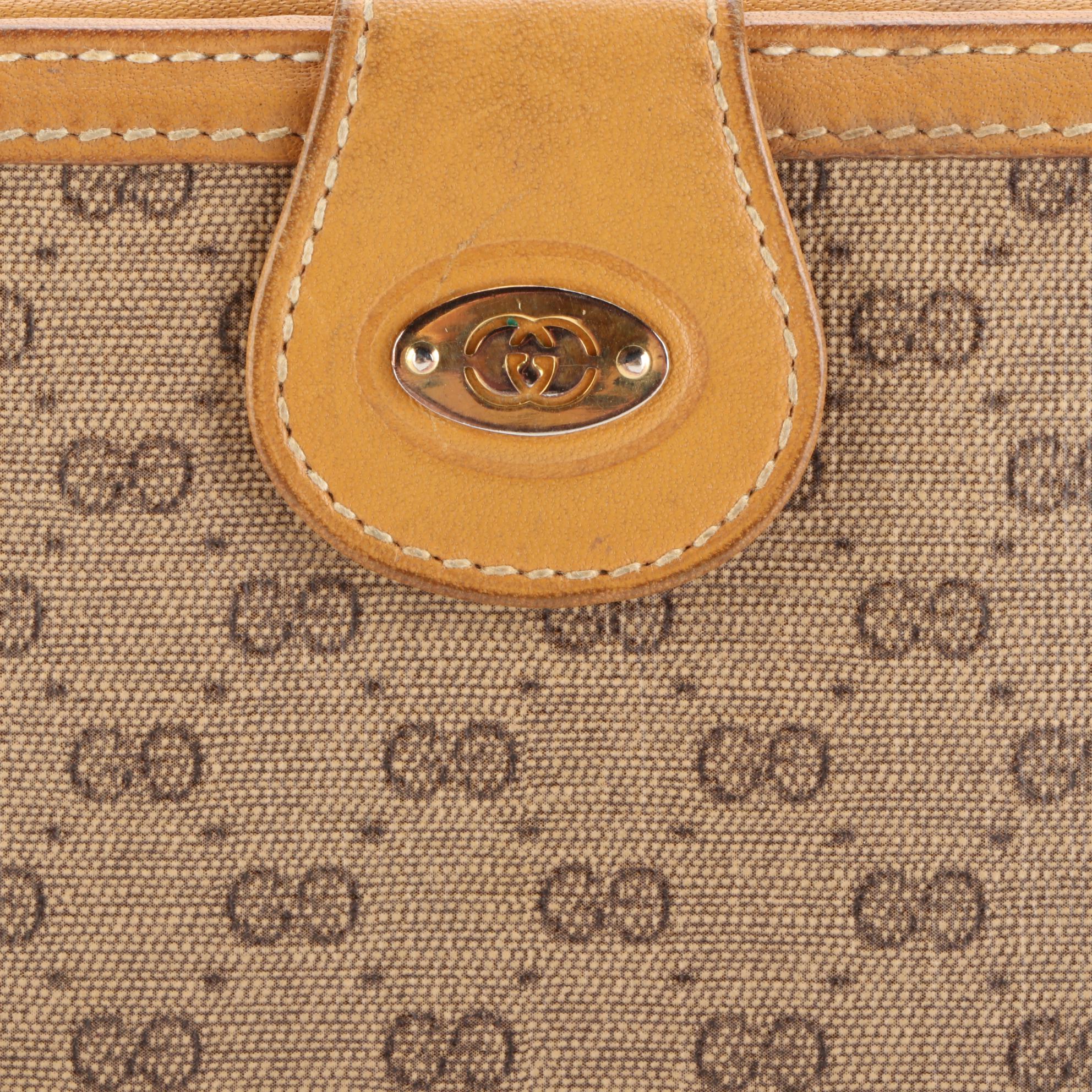 Gucci Micro GG Supreme Canvas and Leather Wallet