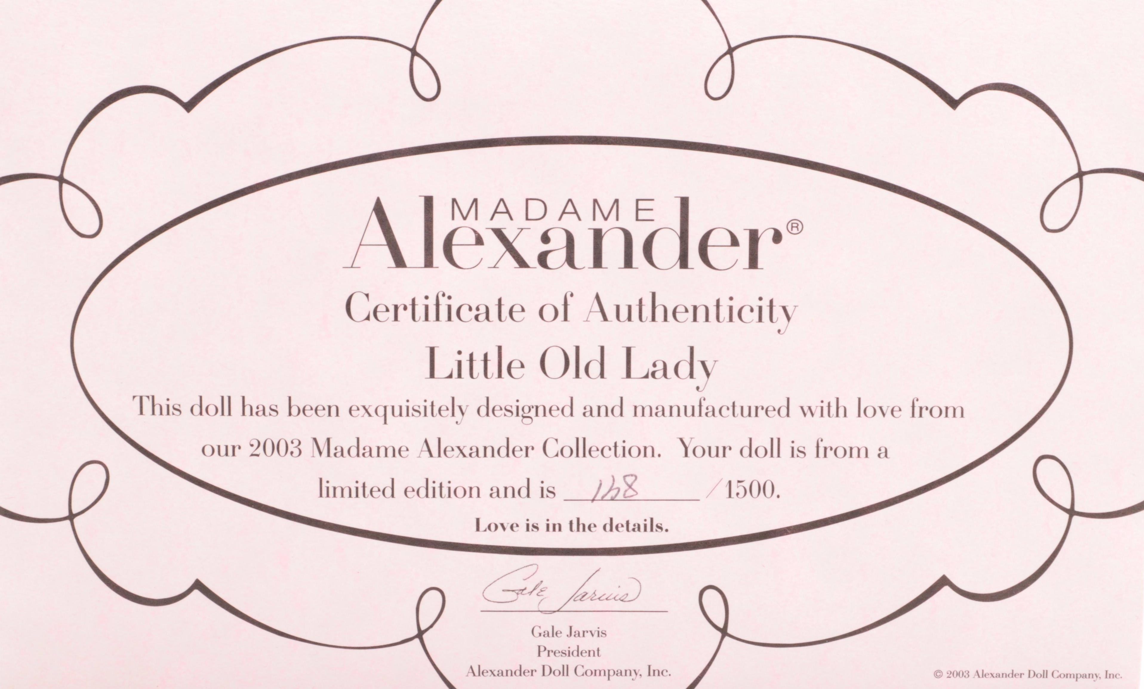 Madame Alexander "Little Old Lady", "Fabulous Bloom" and Other Dolls