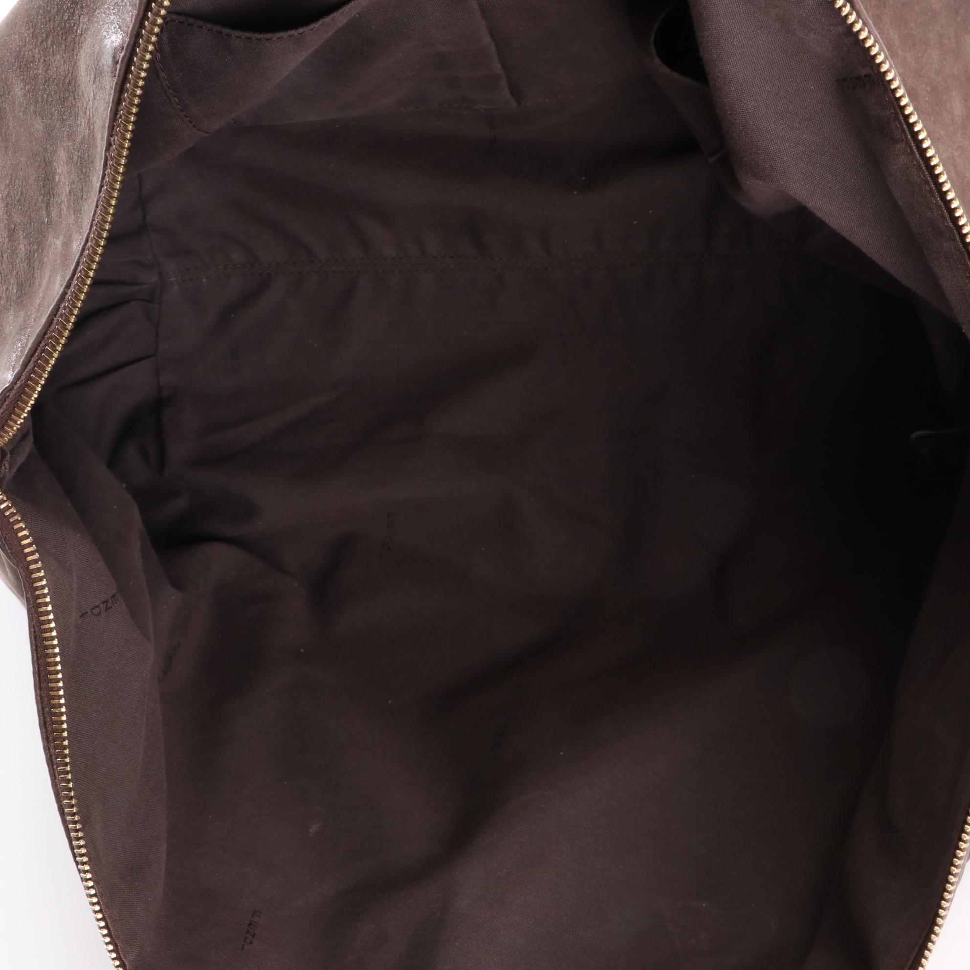 Fendi Chains 8BR636 Shoulder Bag in Metallic Shimmer Leather