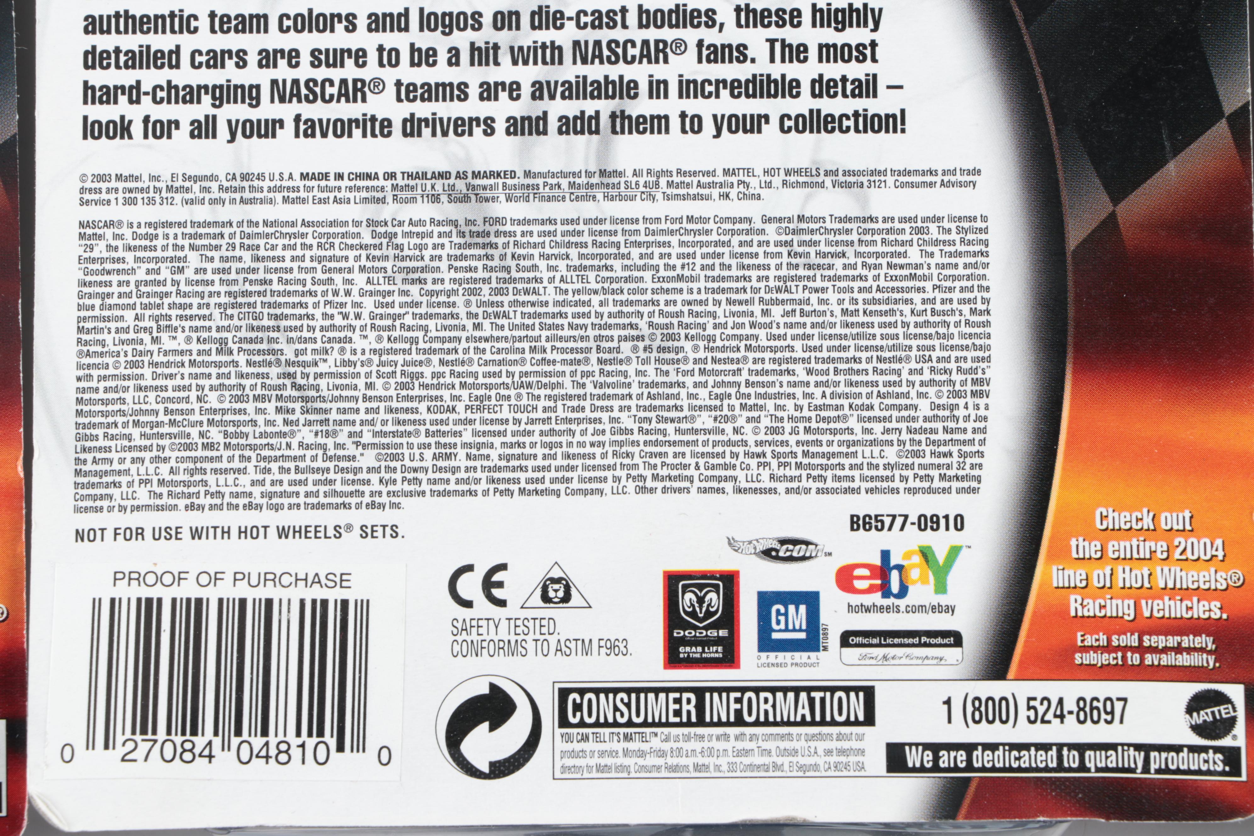 Hot Wheels Race Day Series and More NASCAR Diecast Toy Cars