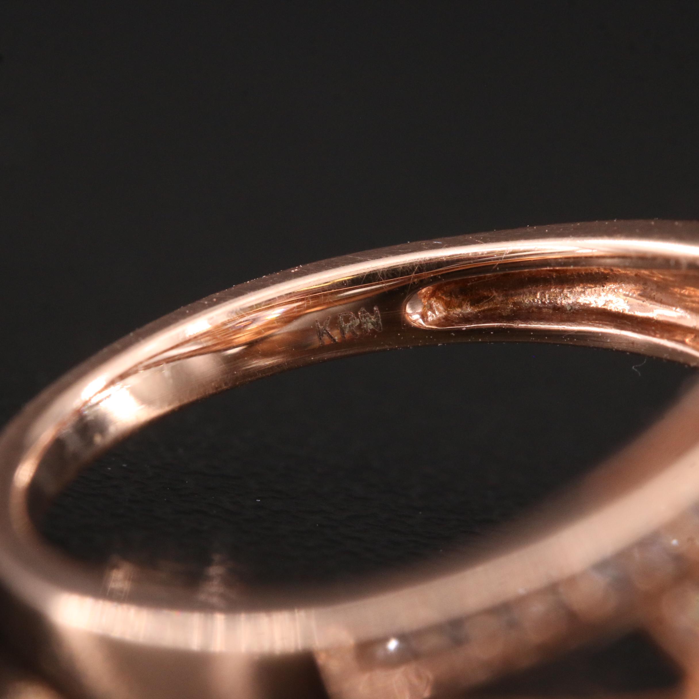 10K Morganite and Diamond Ring