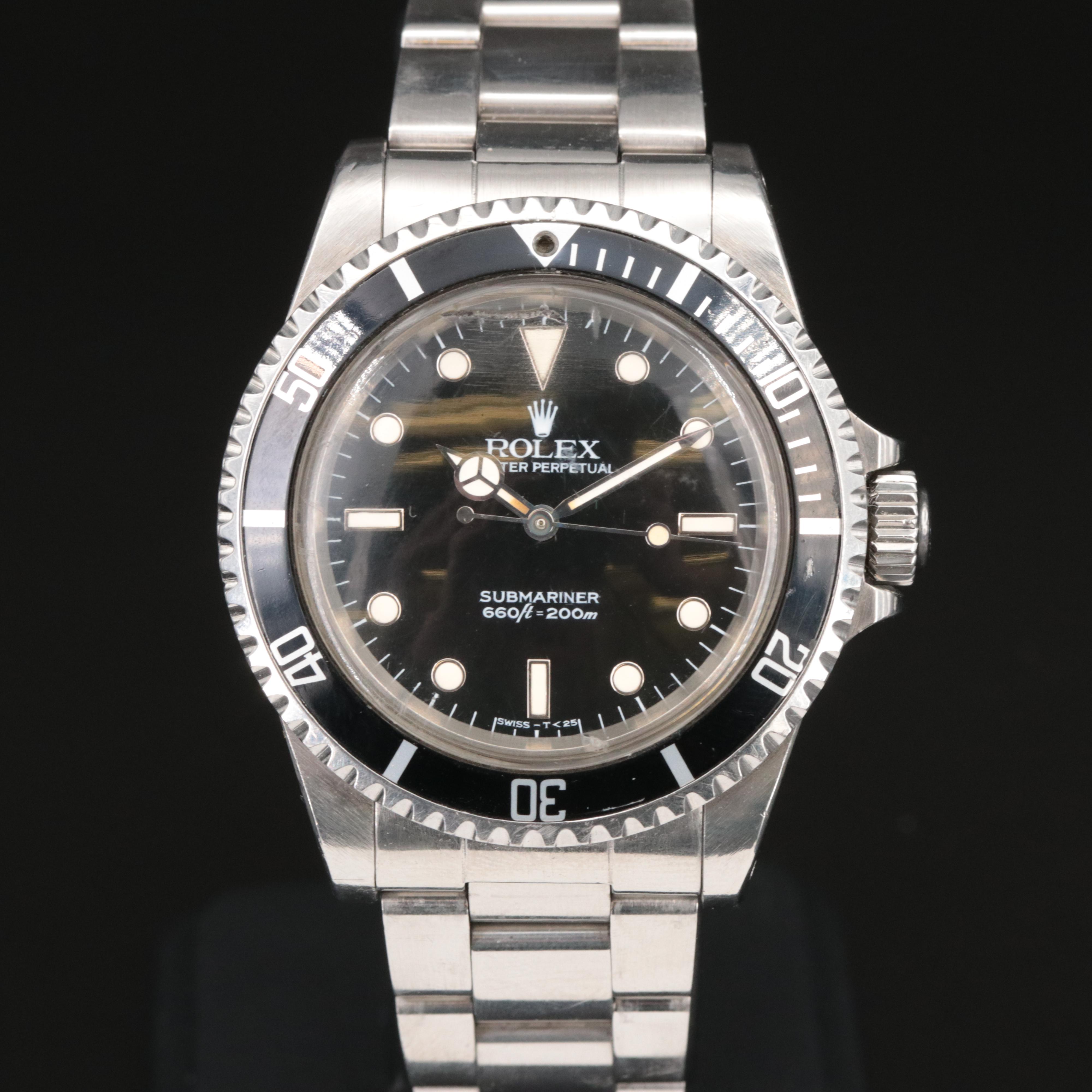 1984 Rolex Submariner Reference #5513 Stainless Steel Watch