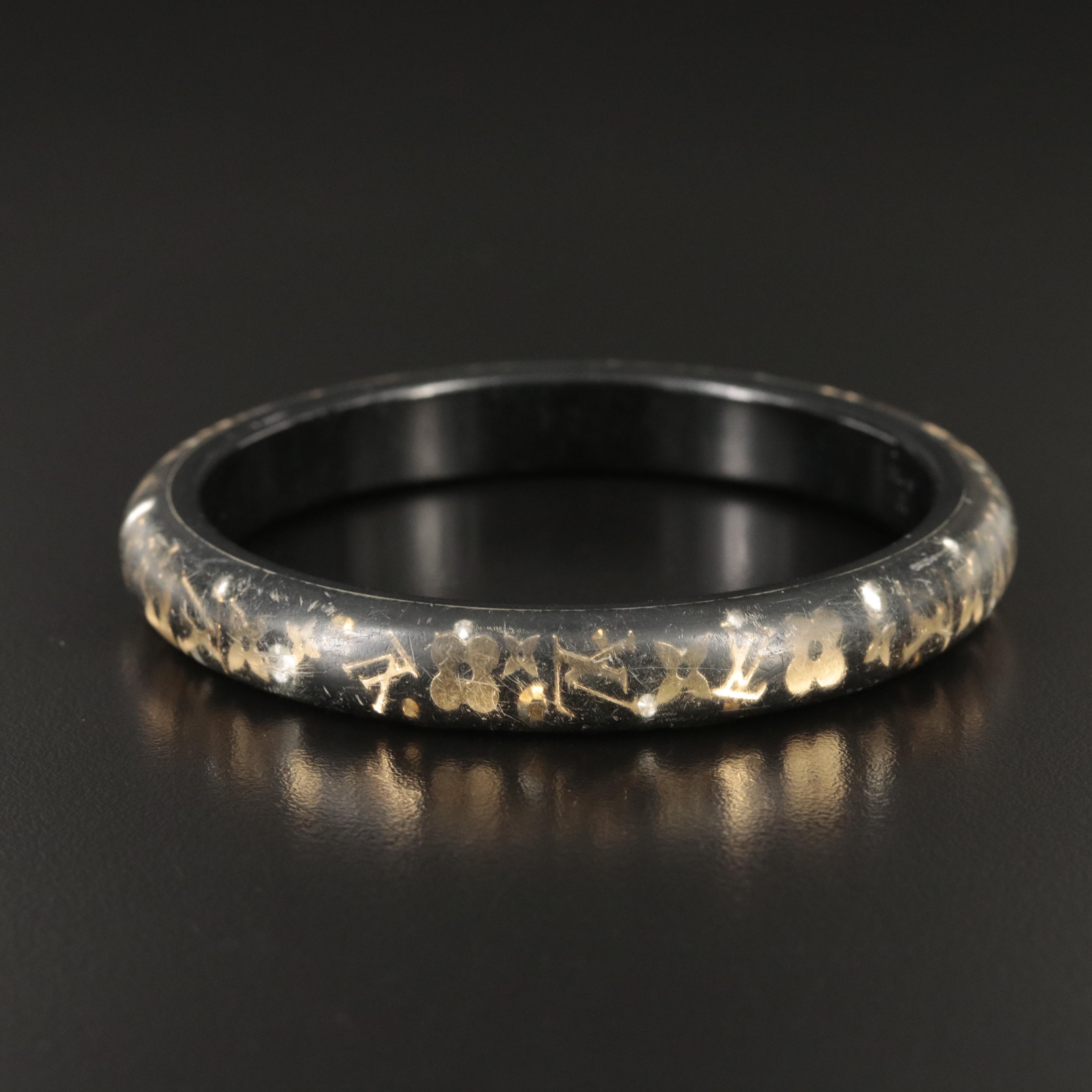 Louis Vuitton Narrow Inclusion Bangle with Rhinestones