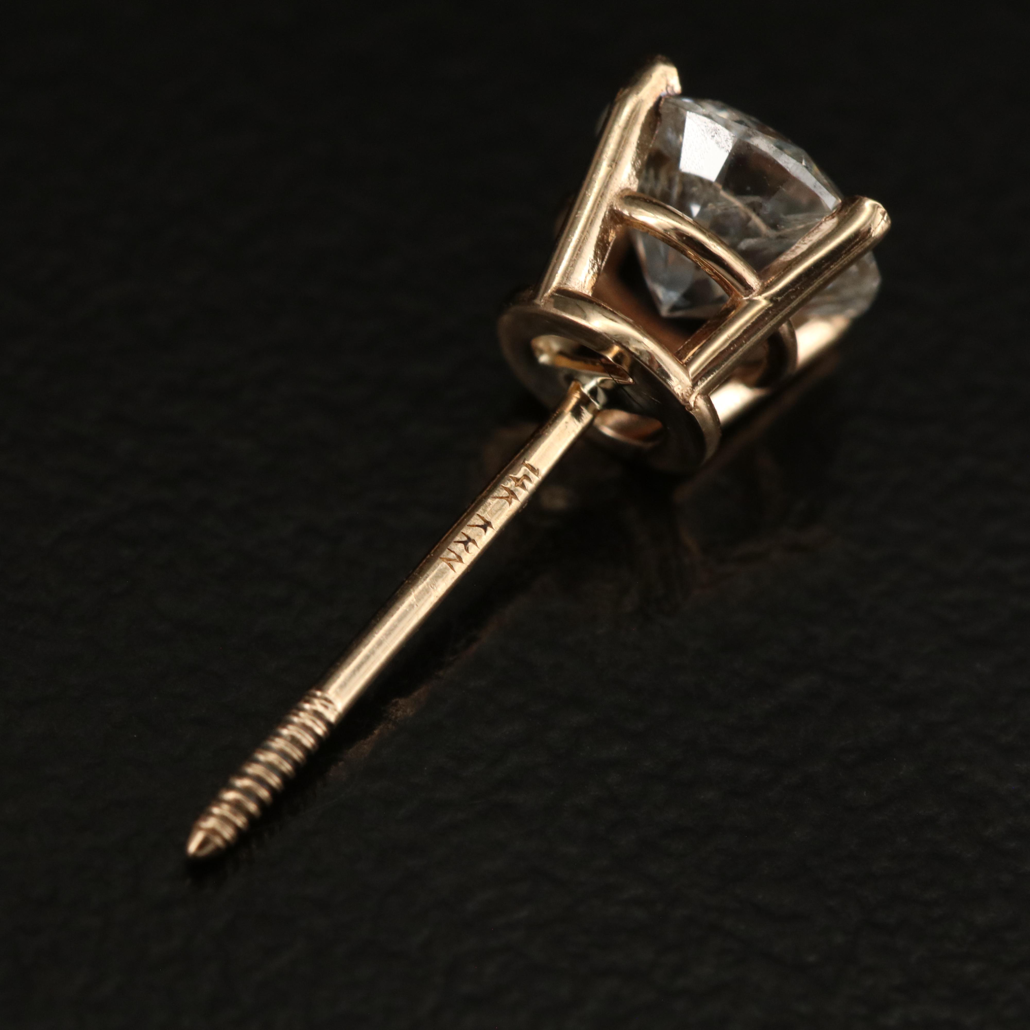 14K 1.00 CTW Diamond Stud Earrings