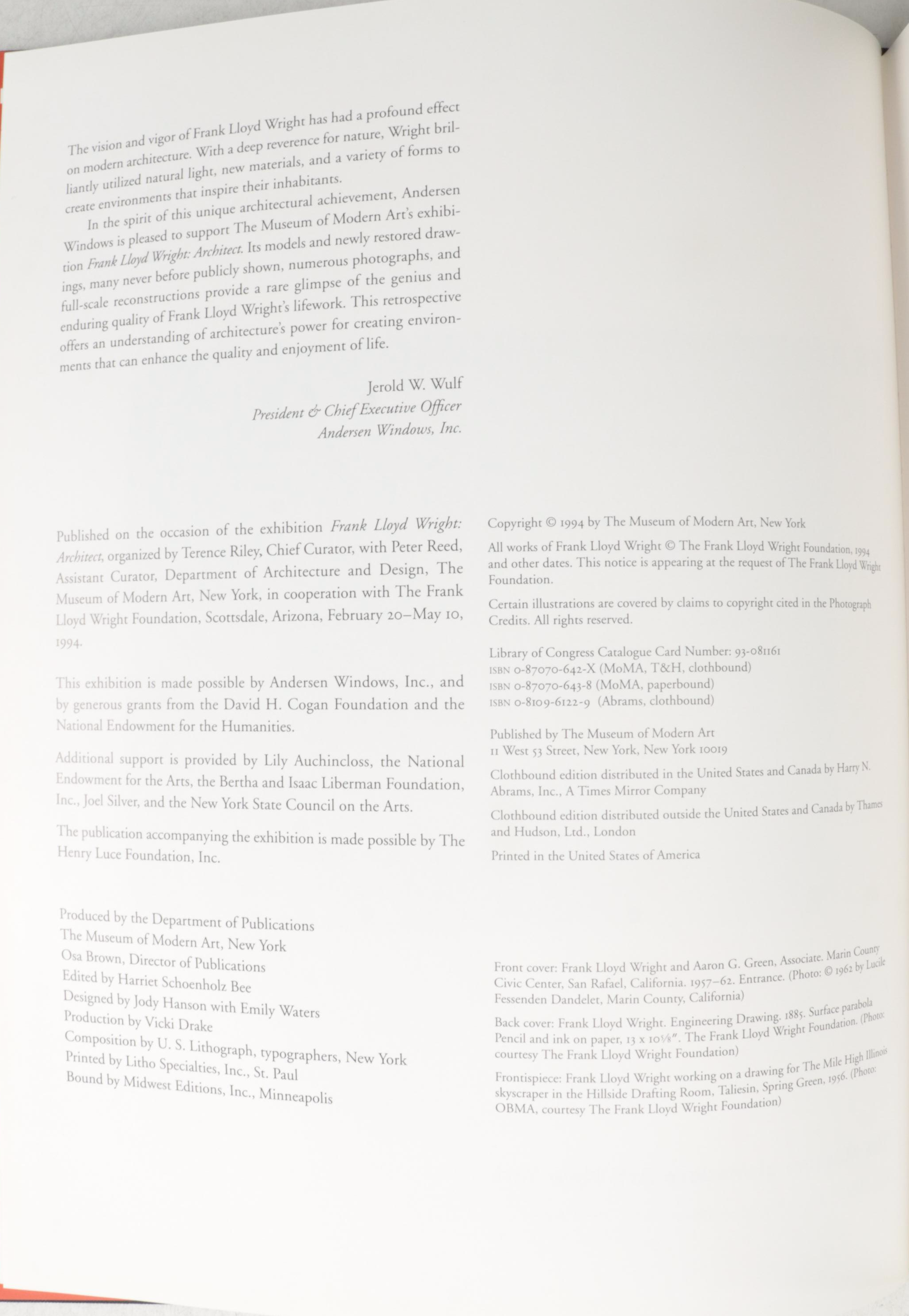 "Frank Lloyd Wright: Architect" and "Frank Lloyd Wright: The Masterworks"