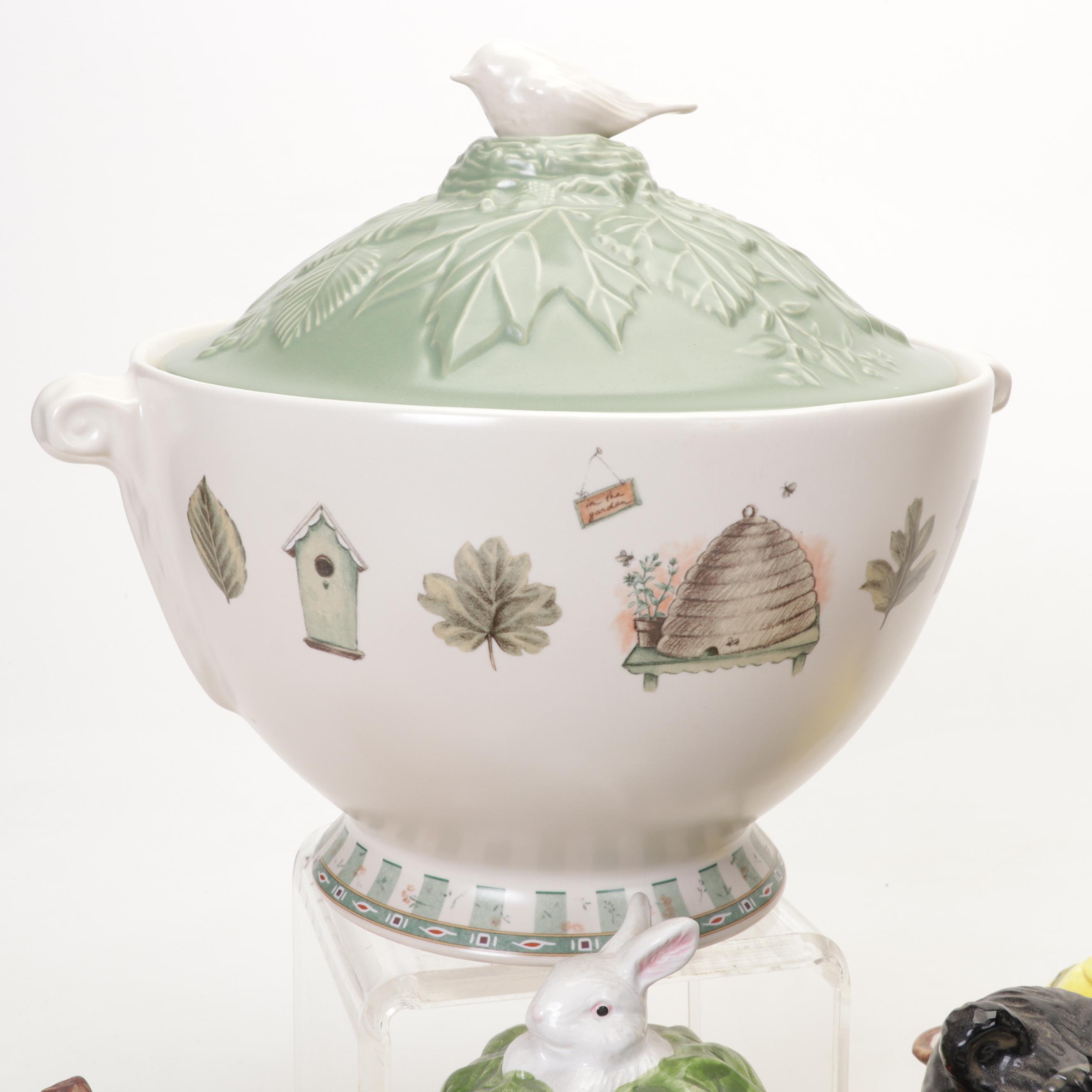 Ceramic Figural Teapots, Planters and Other Table Accessories,