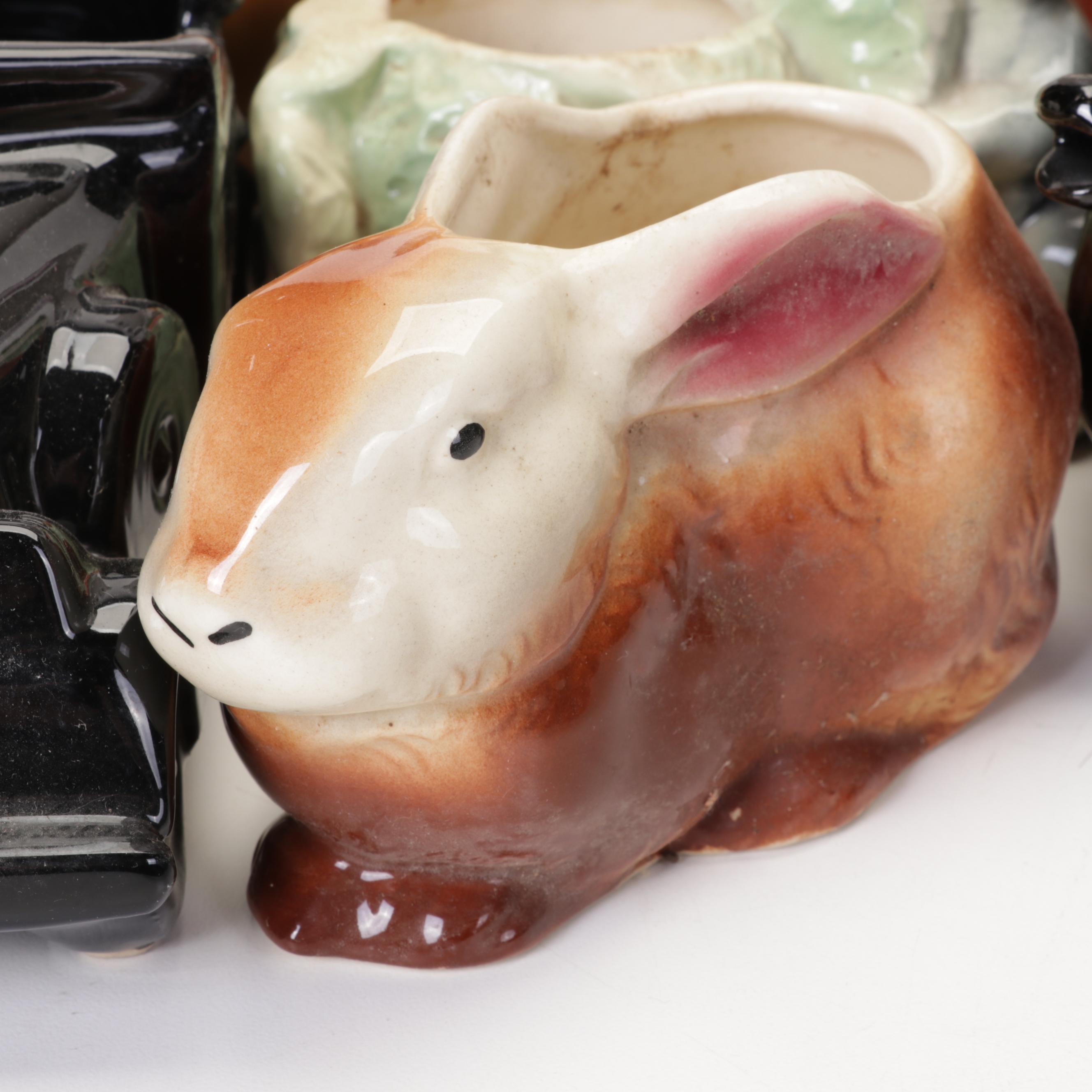 Ceramic Figural Teapots, Planters and Other Table Accessories,