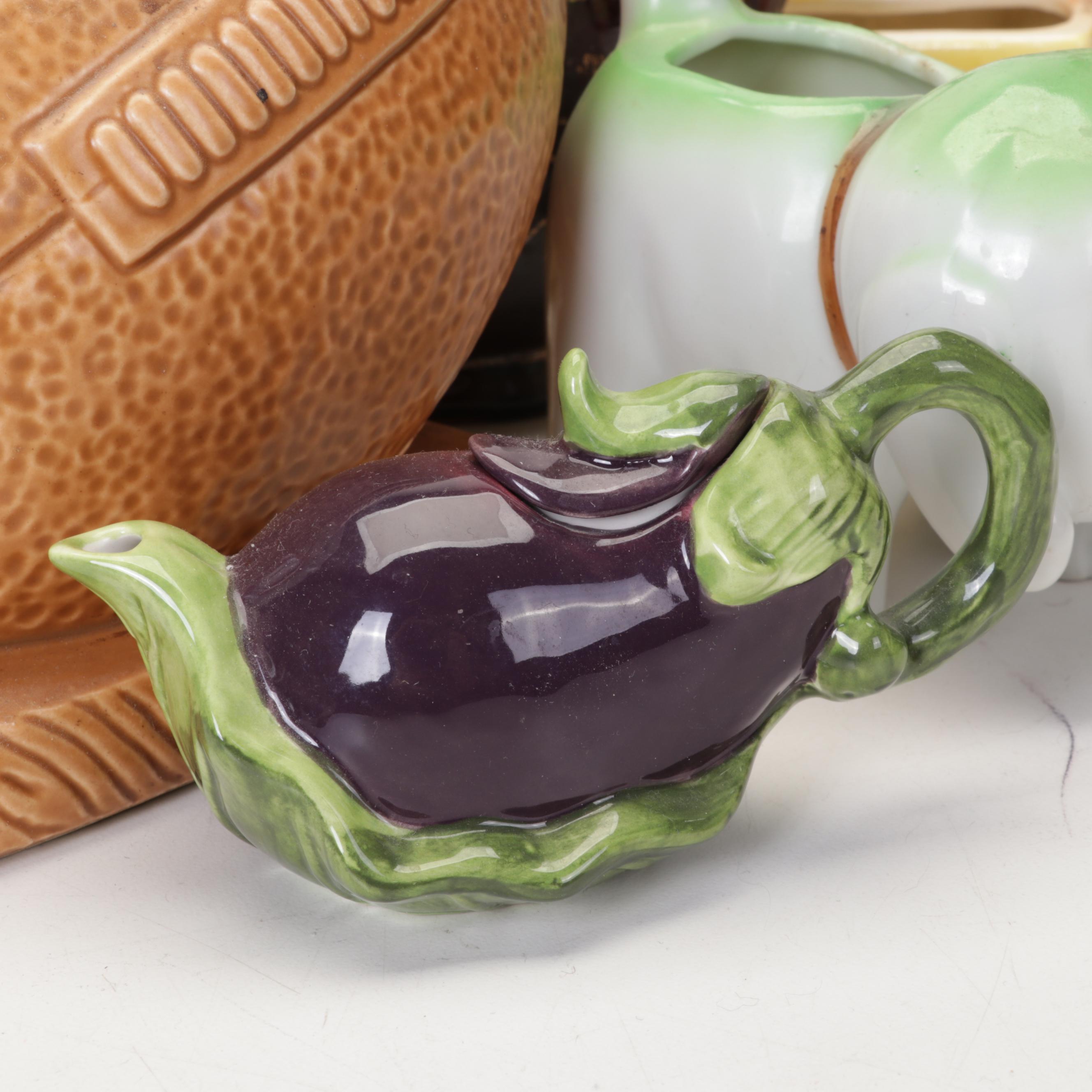 Ceramic Figural Teapots, Planters and Other Table Accessories,