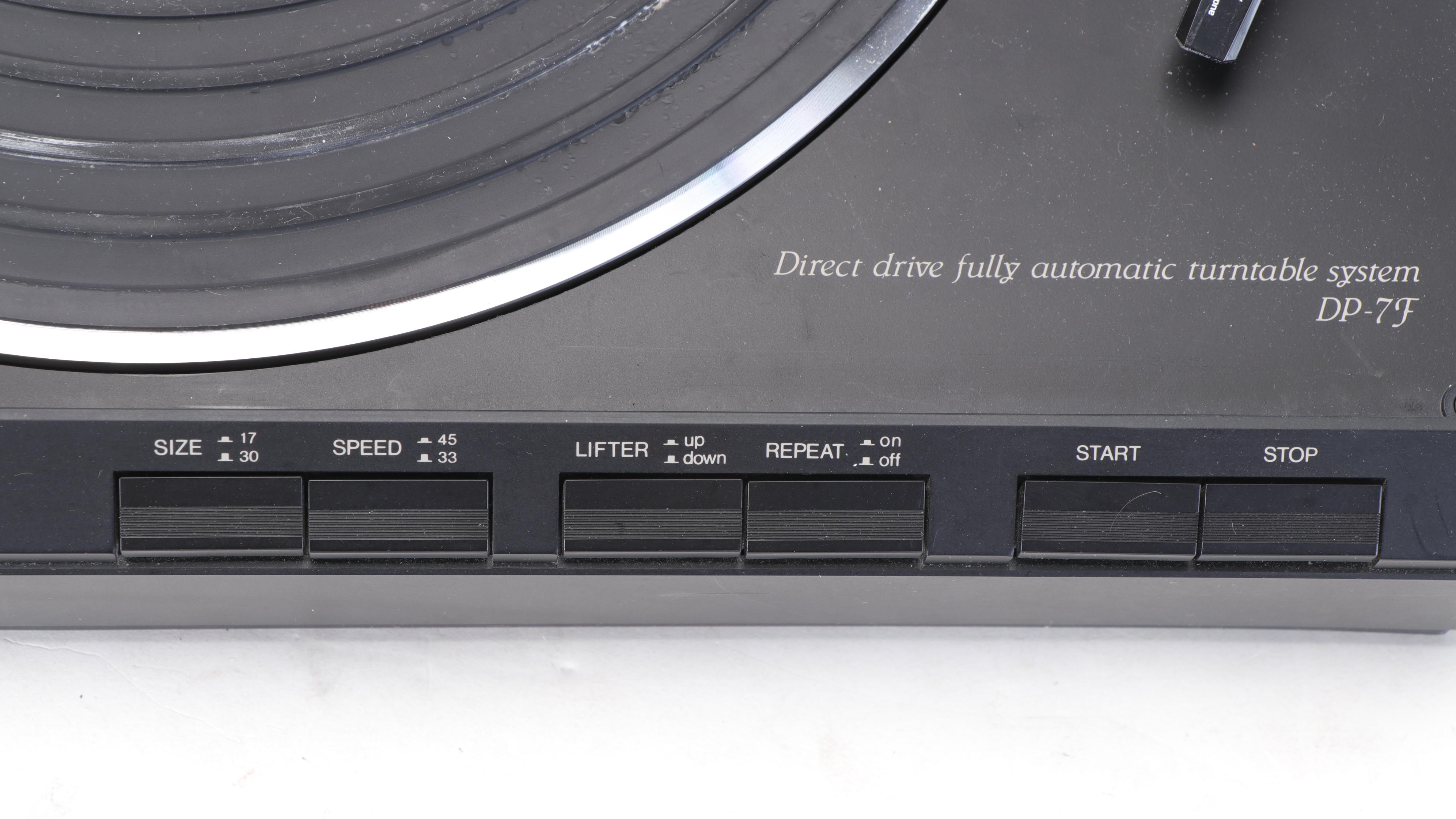 Denon DP-7F 2-Speed Direct Drive Fully Automatic Turntable Record Player, 1990