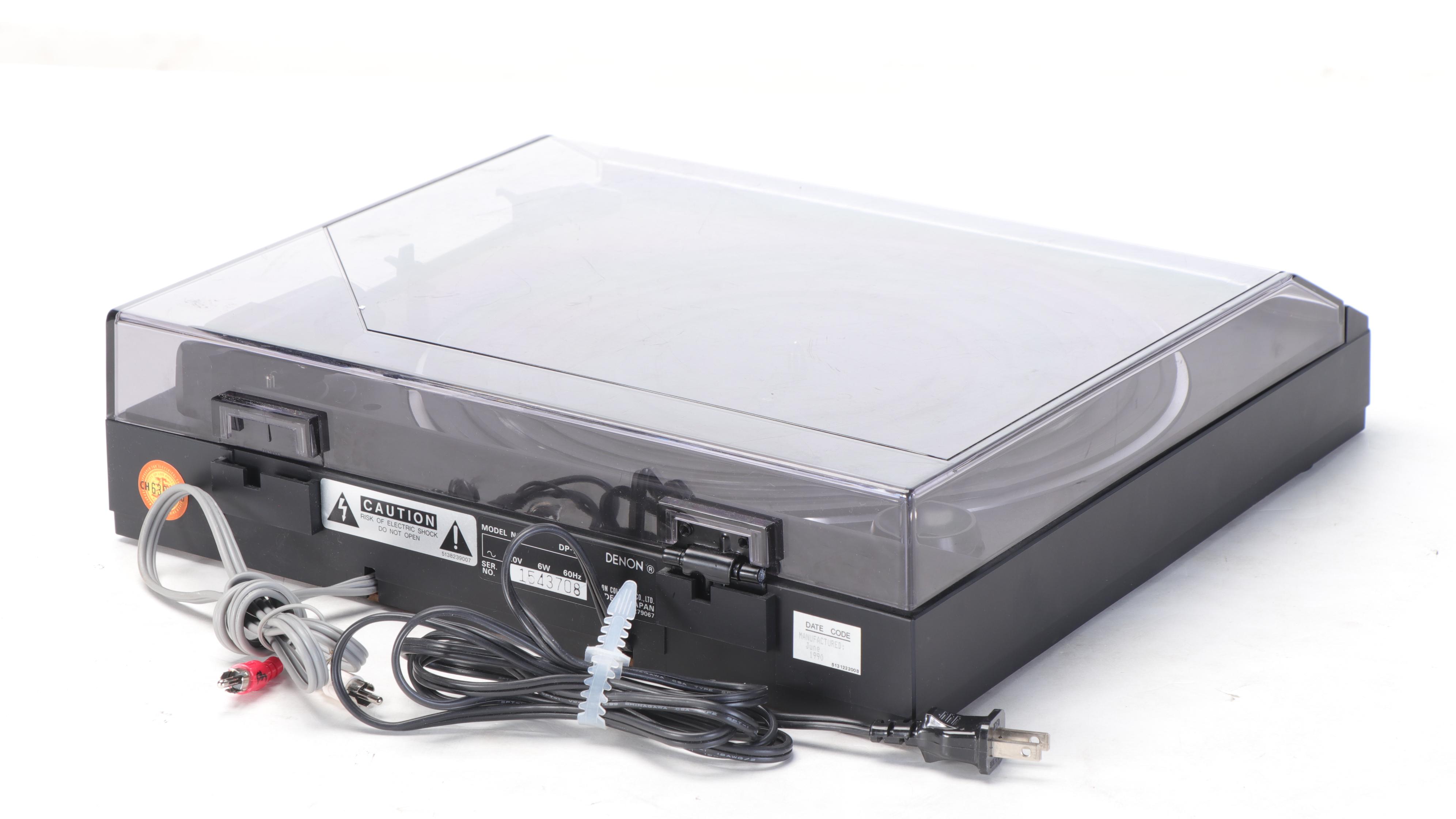 Denon DP-7F 2-Speed Direct Drive Fully Automatic Turntable Record Player, 1990