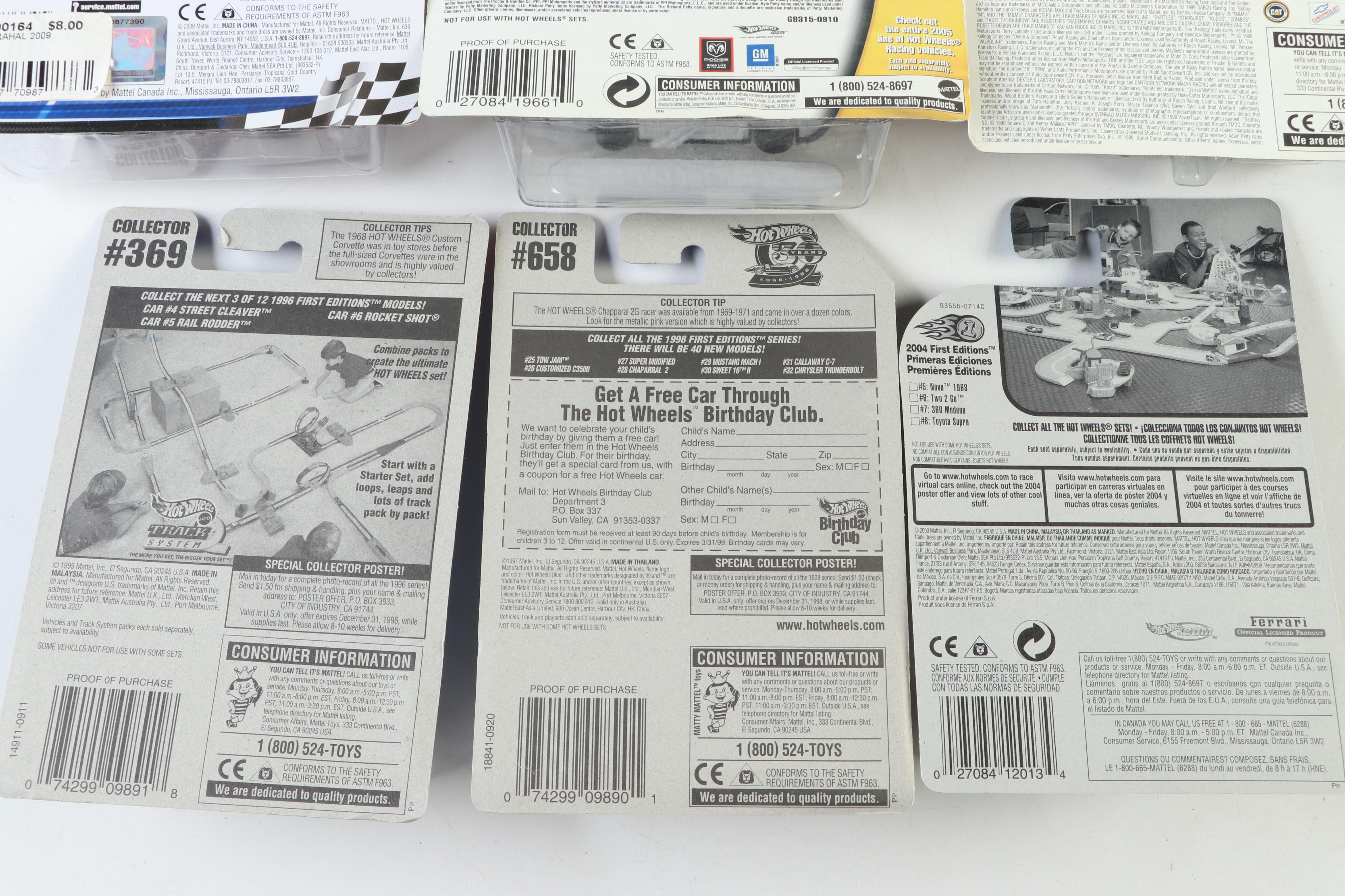 Hot Wheels 1:64 Scale Diecast Cars Including "Solar Eagle III"