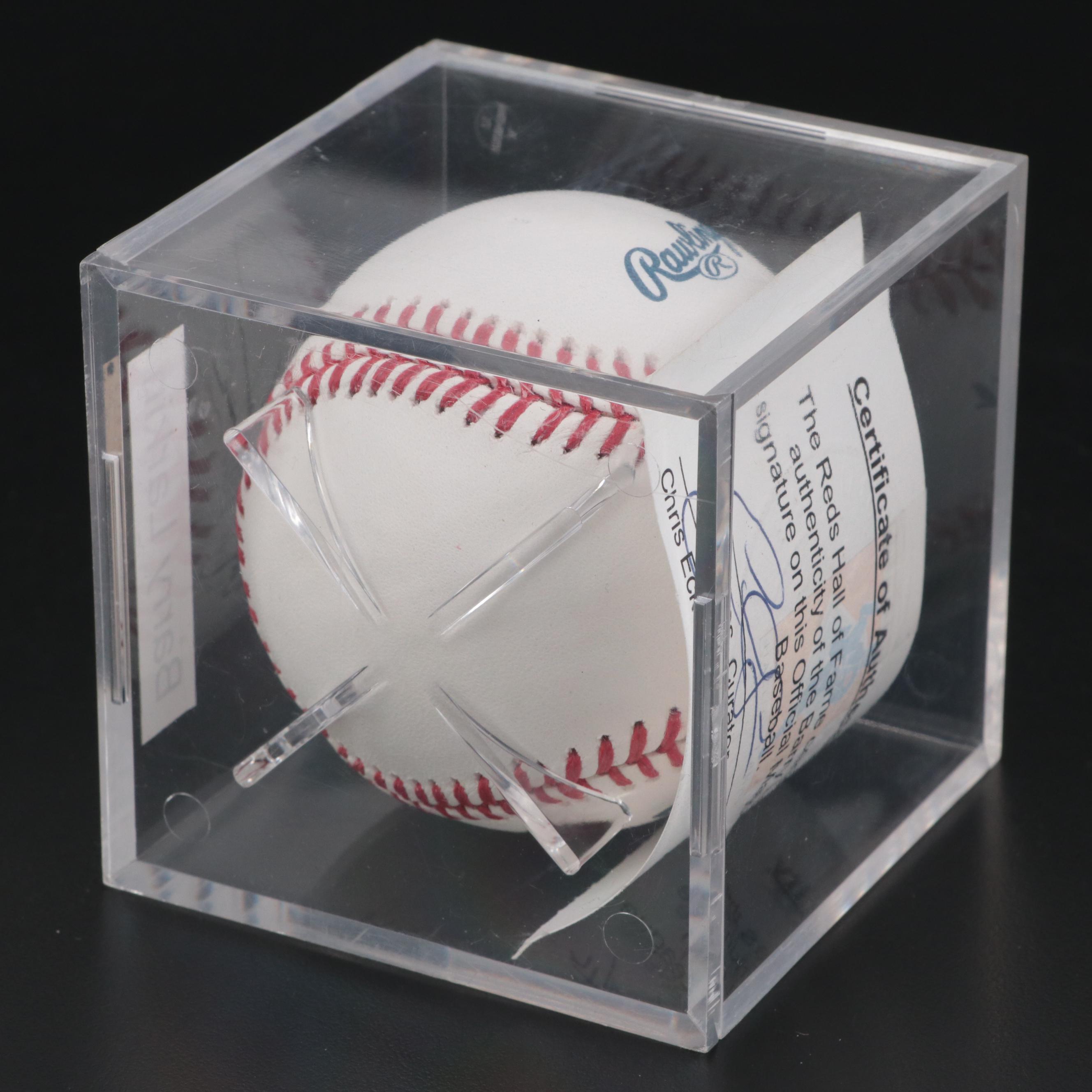 Cincinnati Reds Barry Larkin Signed Rawlings Baseball