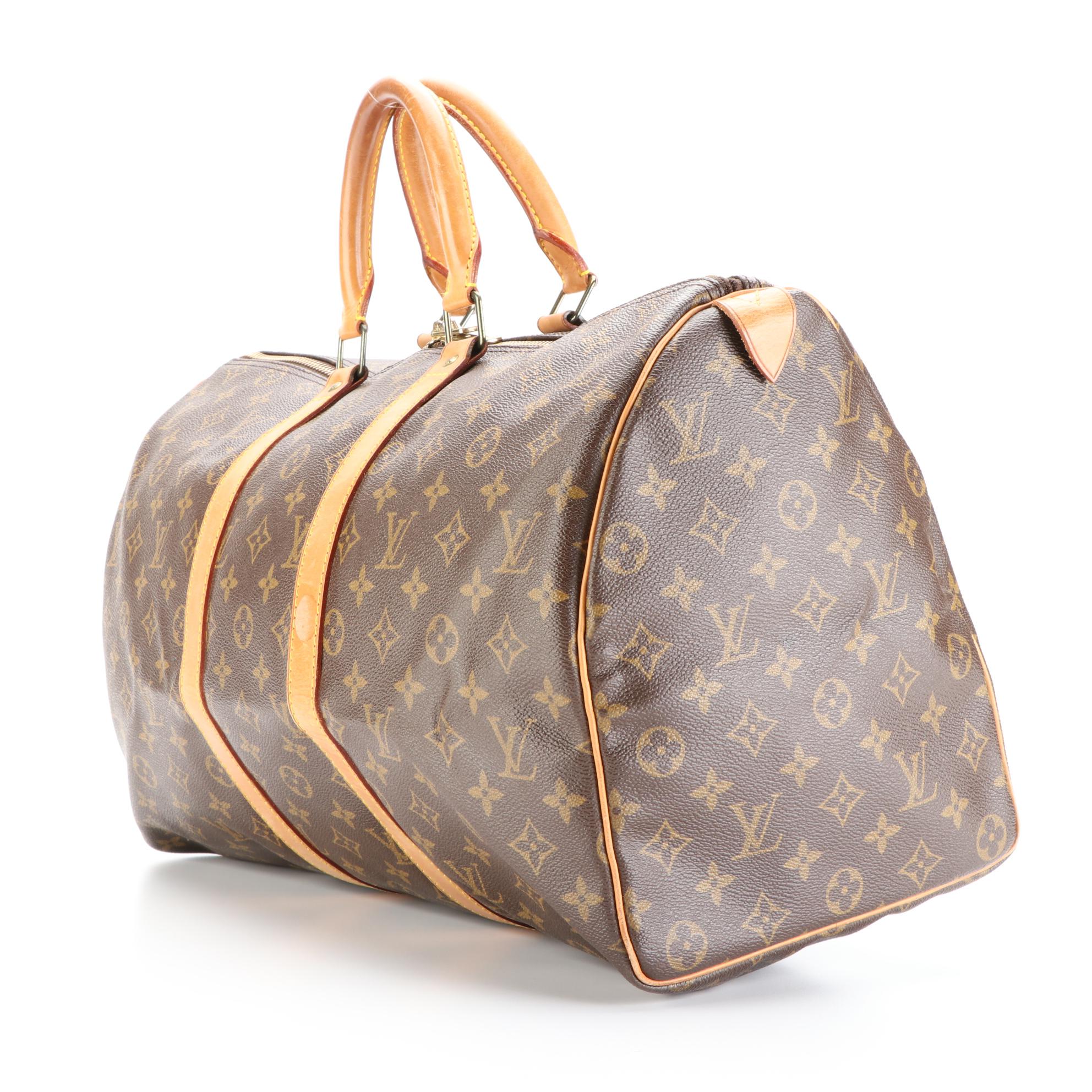 Louis Vuitton Keepall 45 in Monogram Canvas and Vachetta Leather