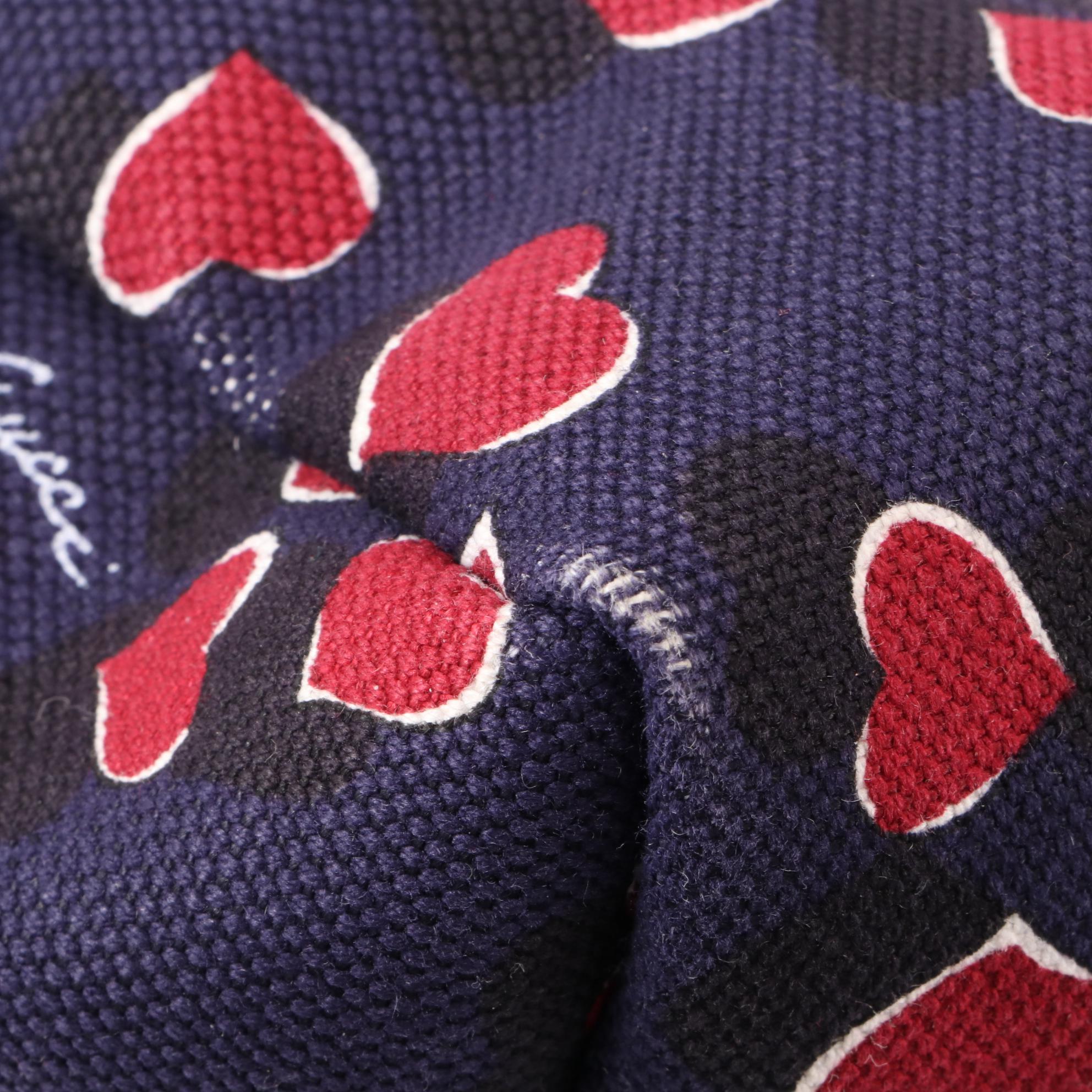 Gucci Medium Shopper Tote in Heartbeat Print Canvas with Leather Trim