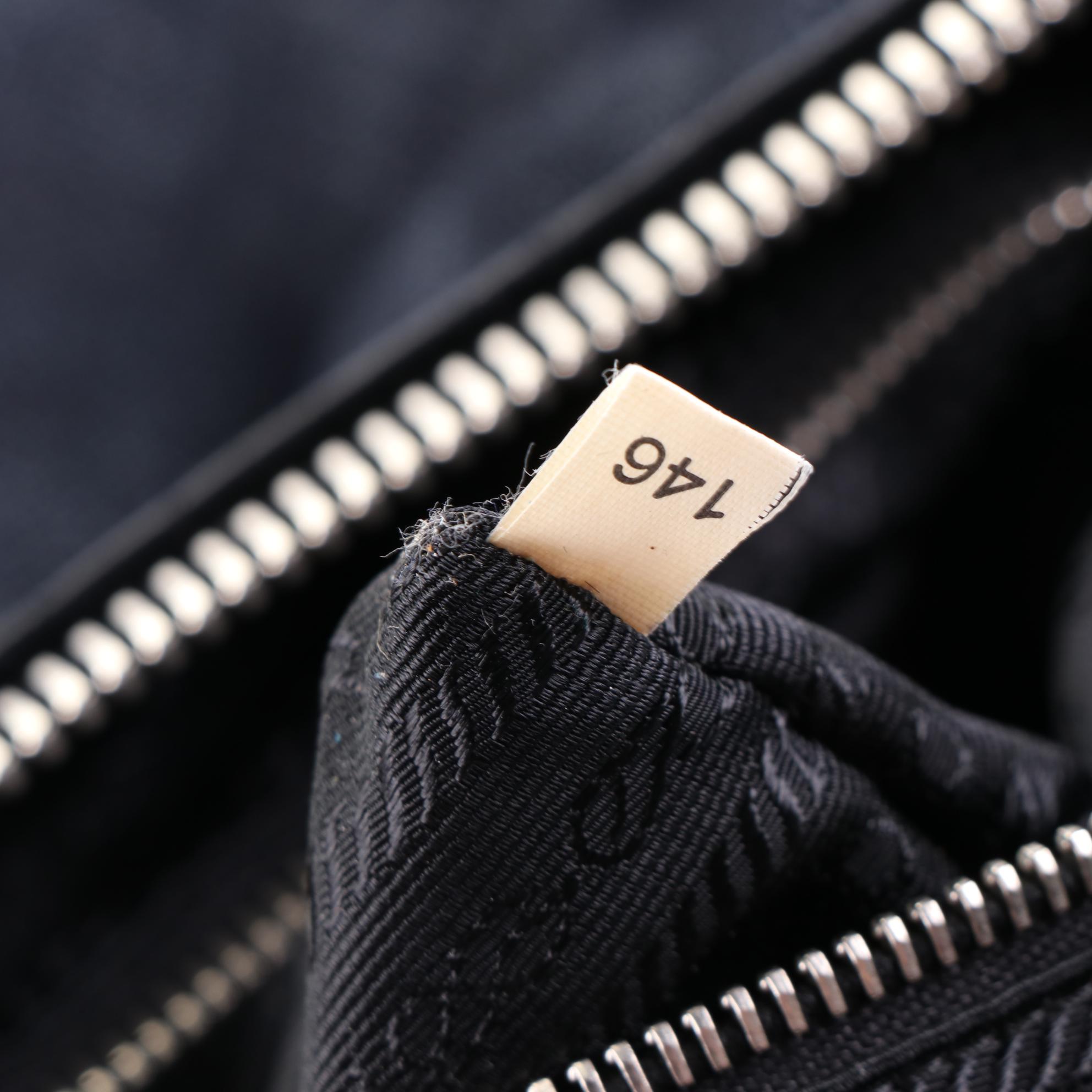 Prada Front Pocket Crossbody Bag in Denim and Leather