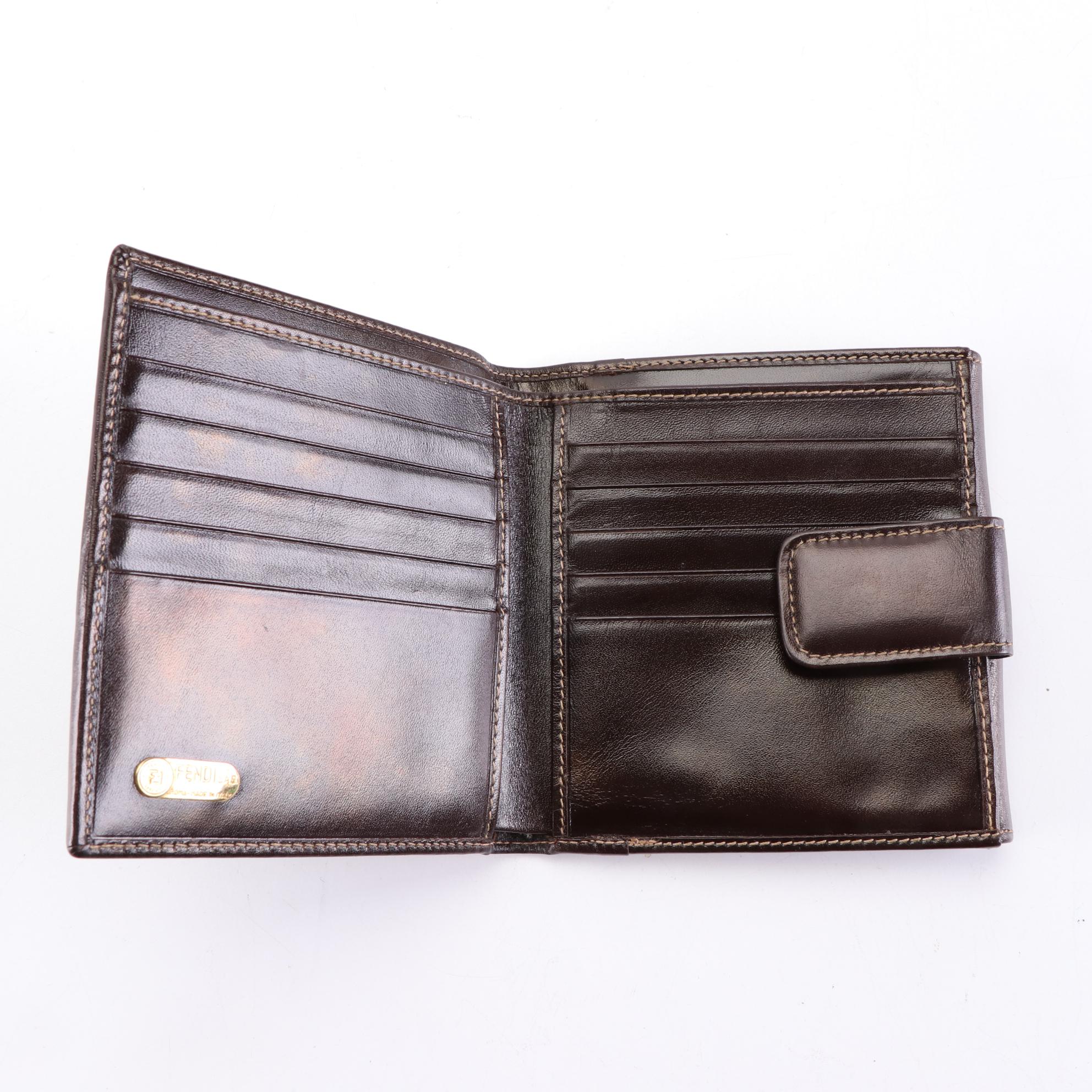 Fendi Zucca Canvas and Leather Wallet