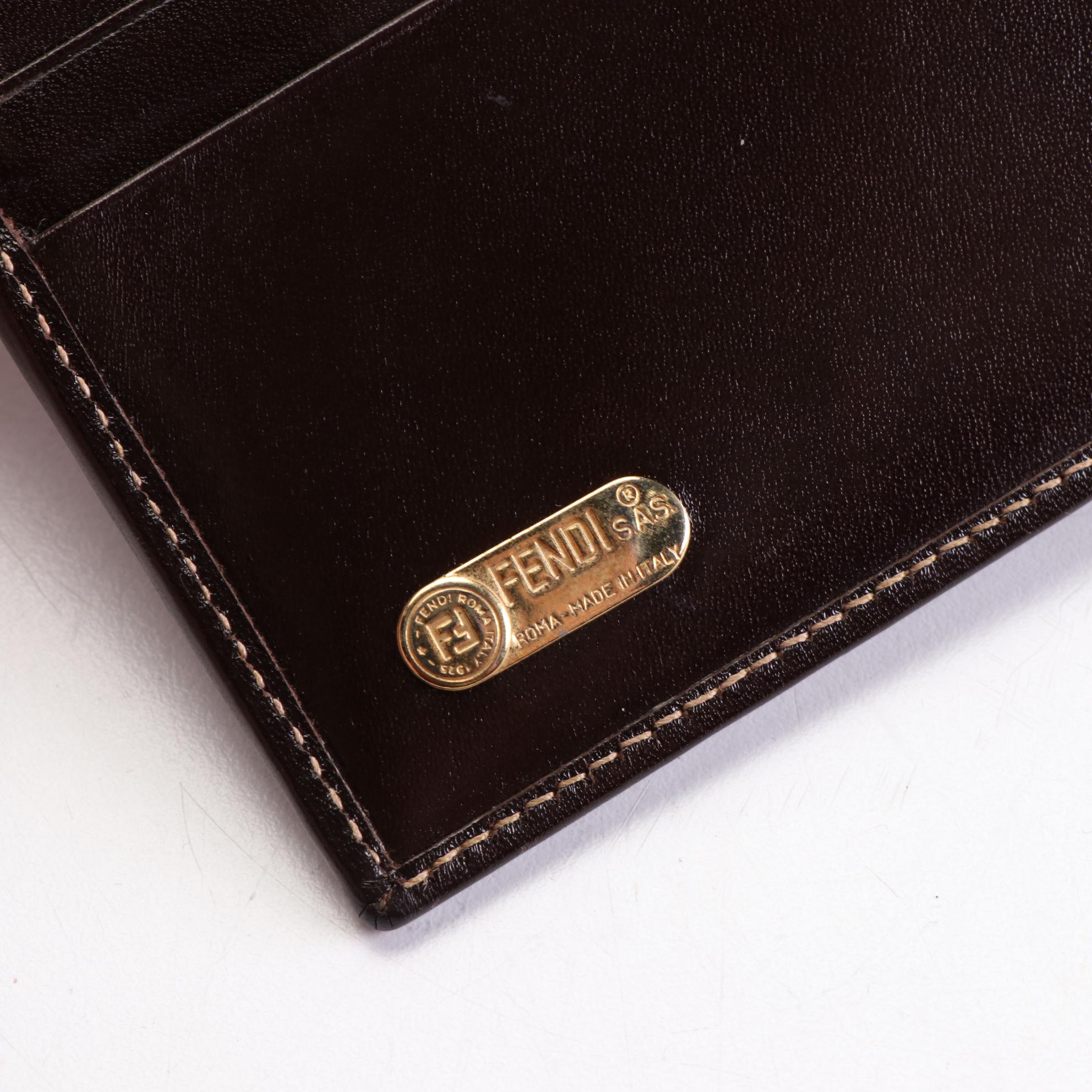 Fendi Zucca Canvas and Leather Wallet