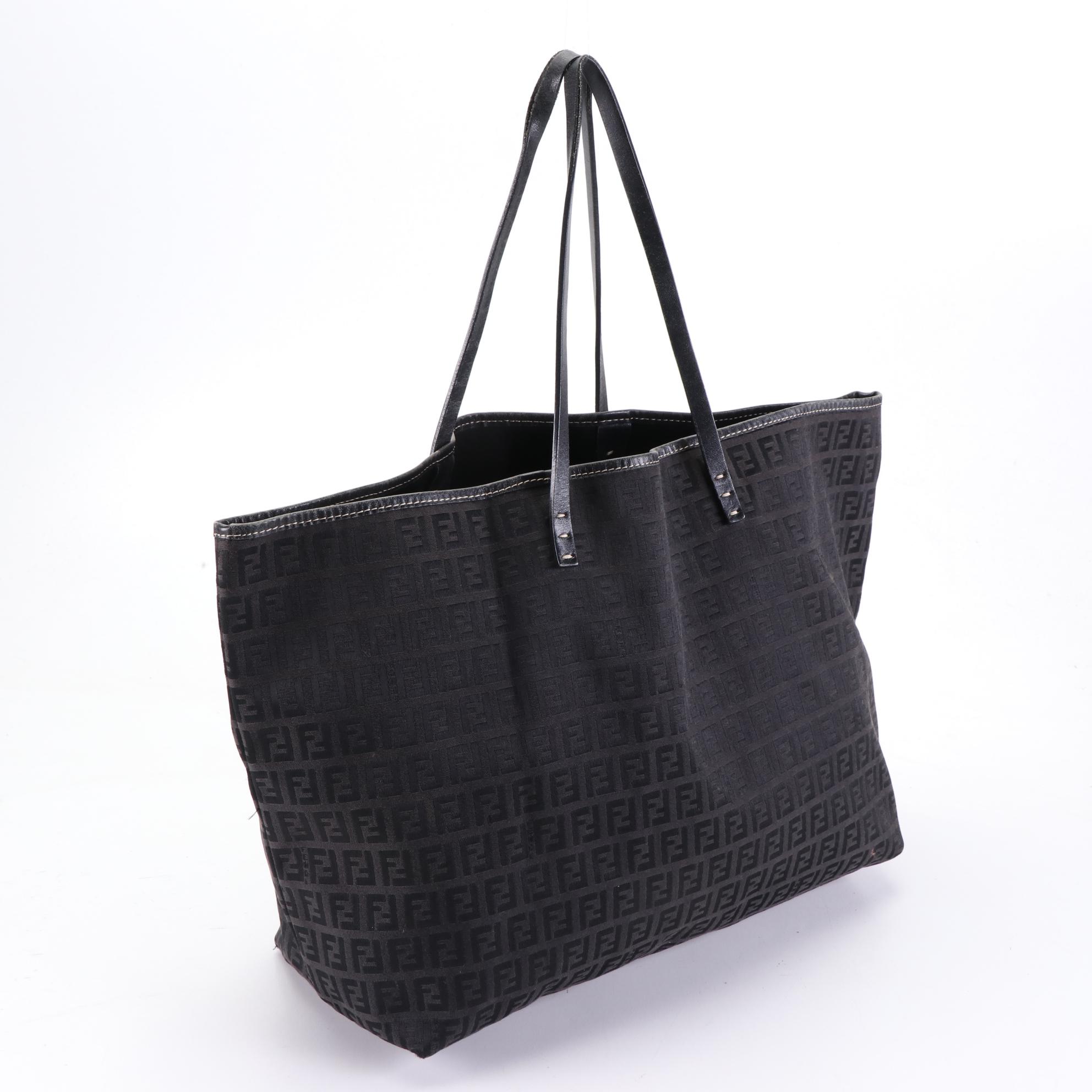 Fendi Zucca Canvas and Leather Bag