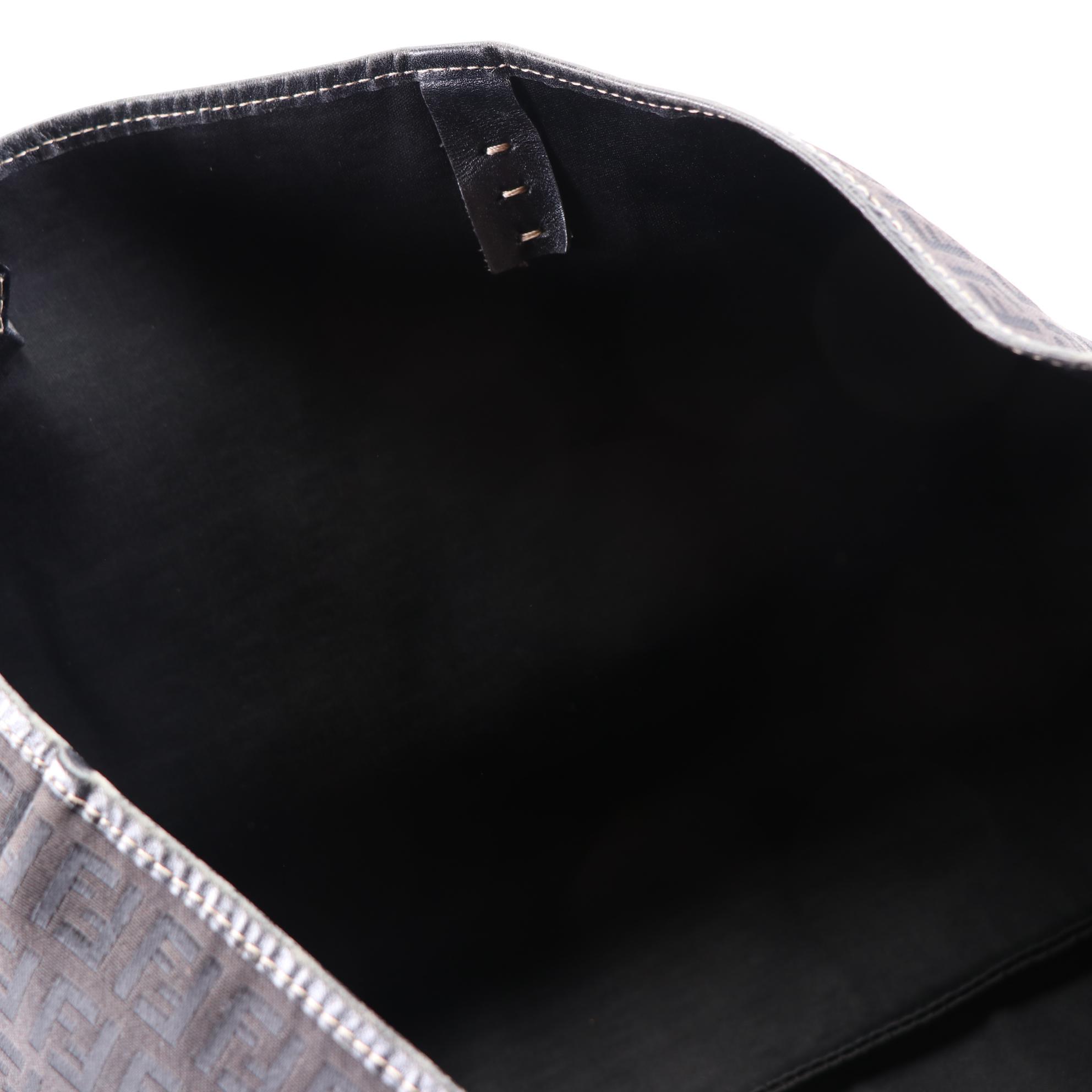 Fendi Zucca Canvas and Leather Bag